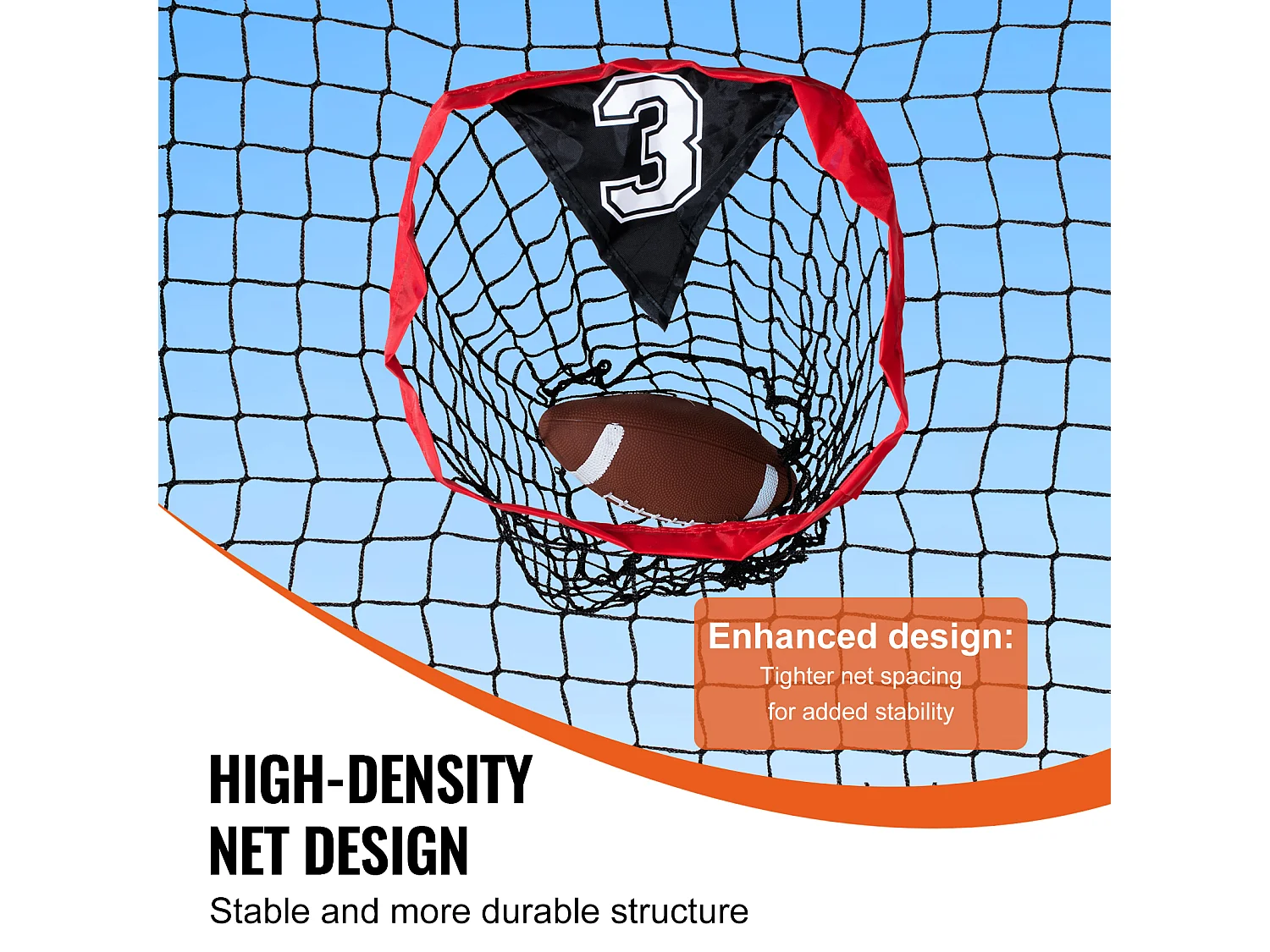 Football-Wurfnetz SucceBuy Tragbar 244 x 244 CM zur Verbesserung der Genauigkeit des QB, Rot
