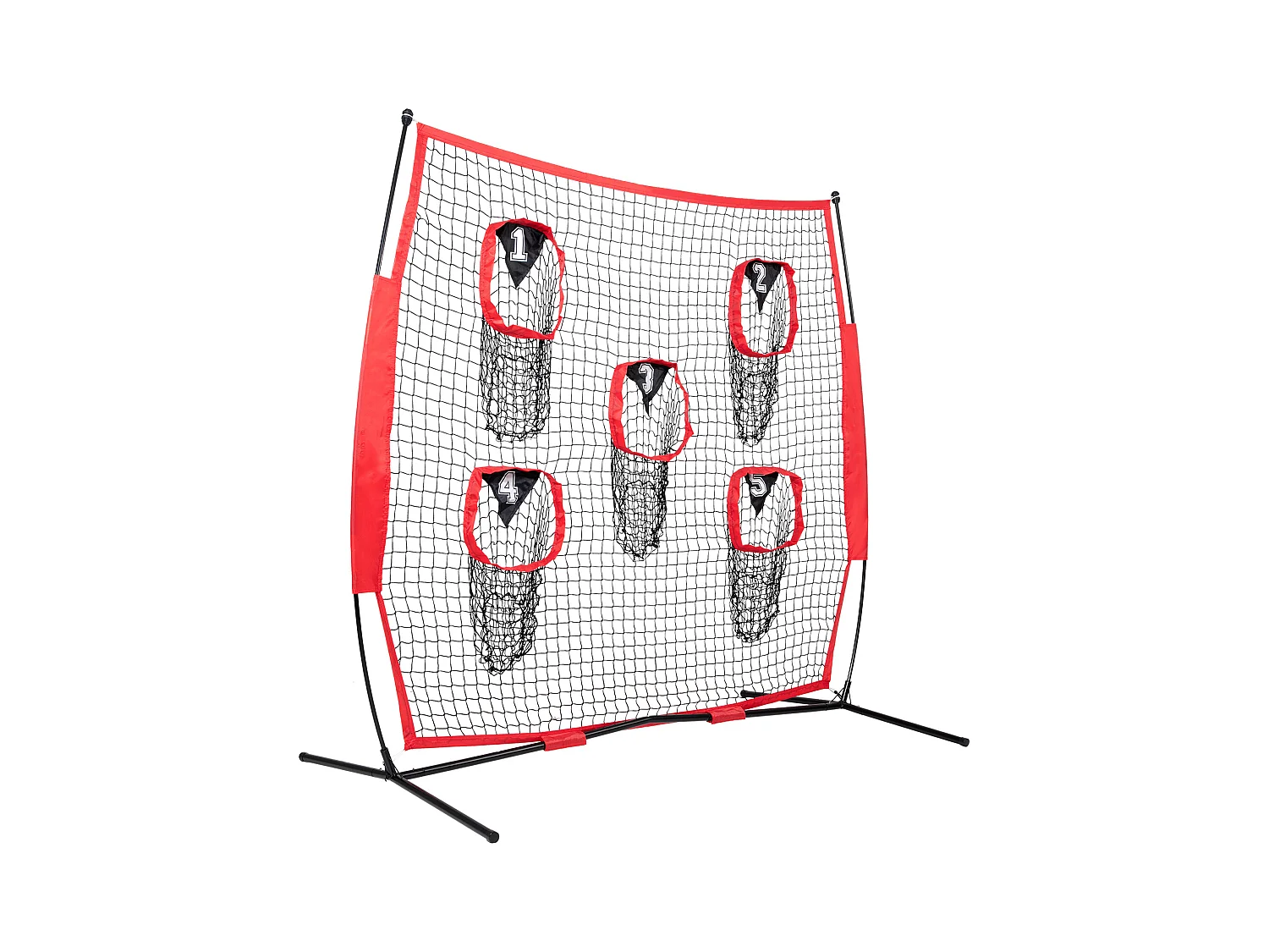 Football-Wurfnetz SucceBuy Tragbar 244 x 244 CM zur Verbesserung der Genauigkeit des QB, Rot