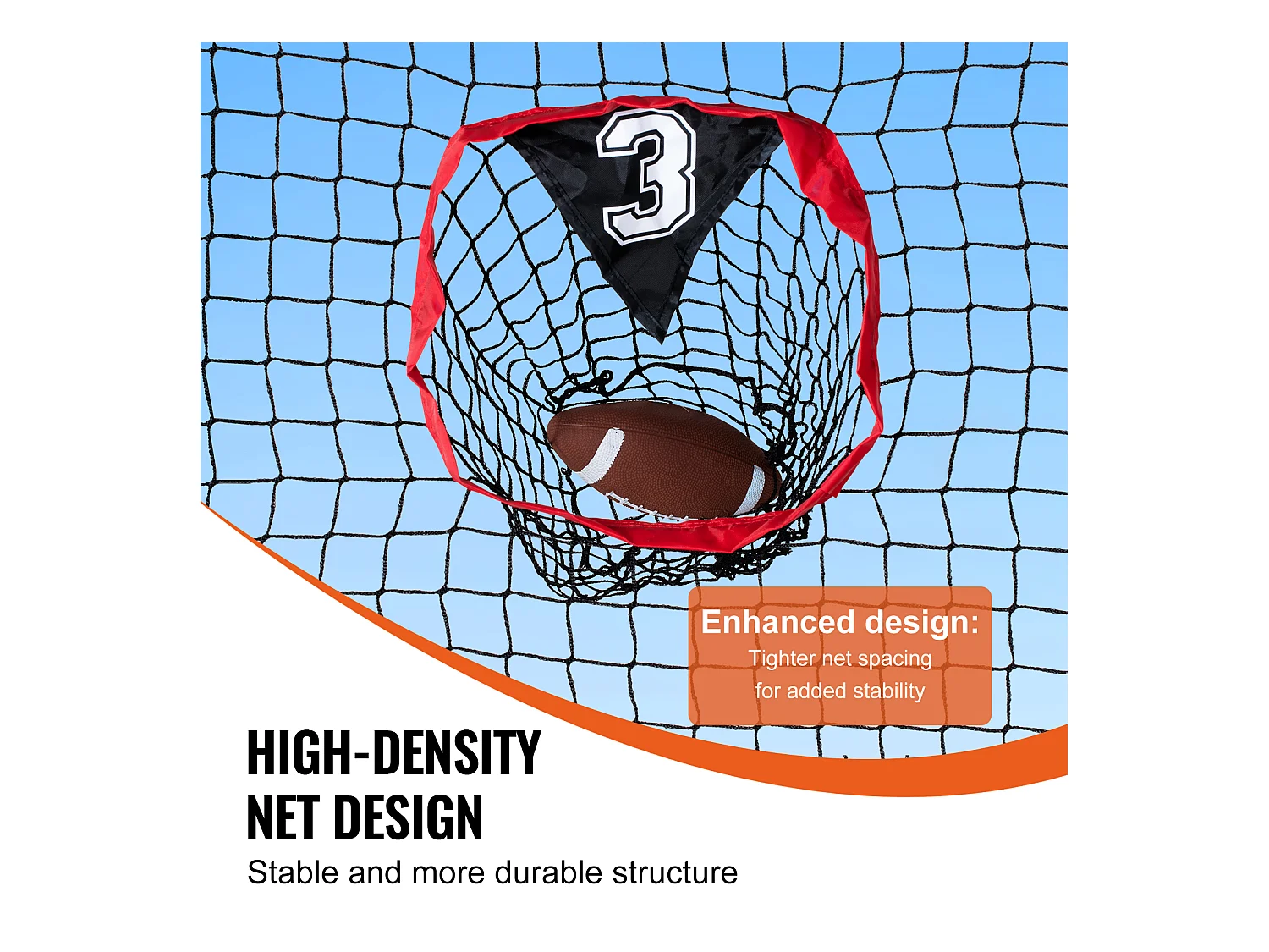 Filet de Lancer de Football SucceBuy Portable 183 x 183CM pour Améliorer La Précision du QB, Rouge