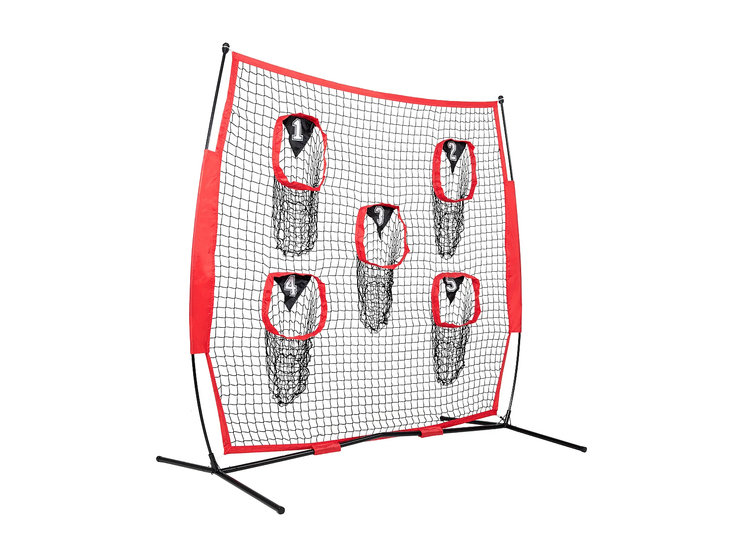 Filet de Lancer de Football SucceBuy Portable 183 x 183CM pour Améliorer La Précision du QB, Rouge