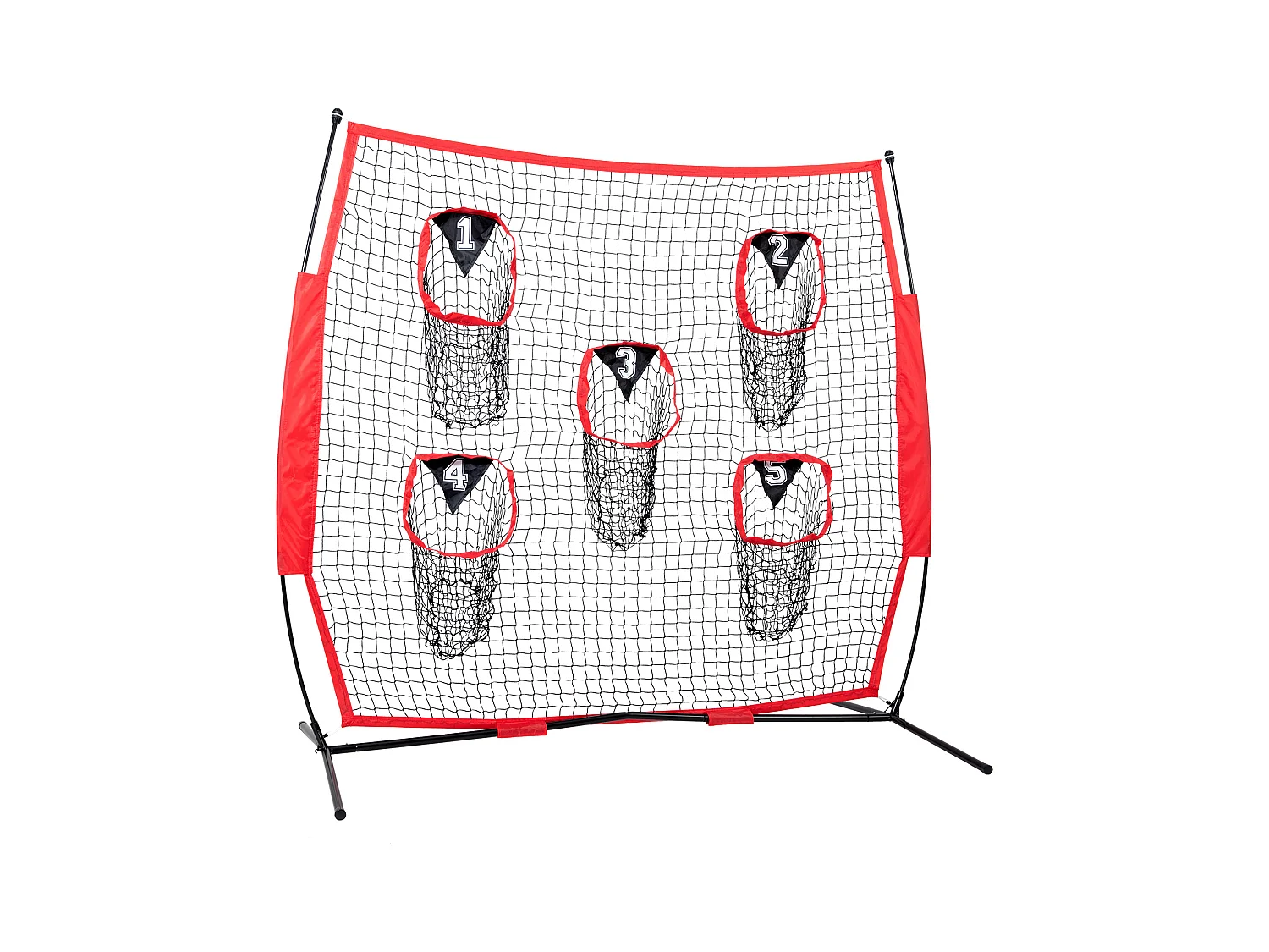 Filet de Lancer de Football SucceBuy Portable 183 x 183CM pour Améliorer La Précision du QB, Rouge