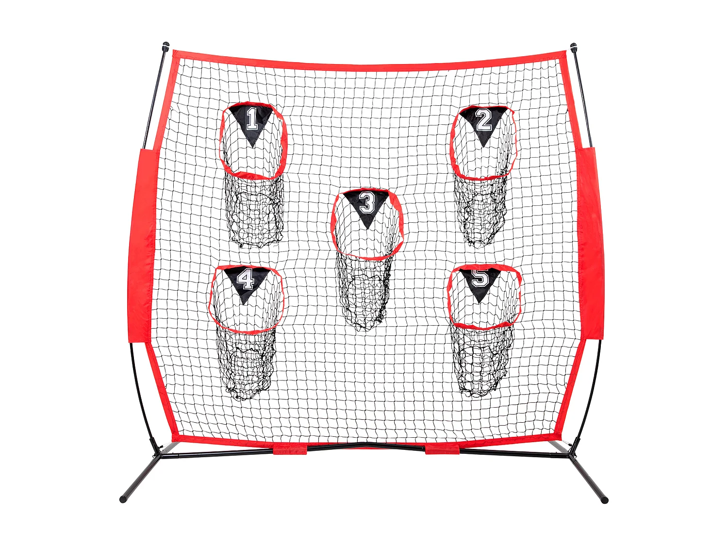 Filet de Lancer de Football SucceBuy Portable 183 x 183CM pour Améliorer La Précision du QB, Rouge