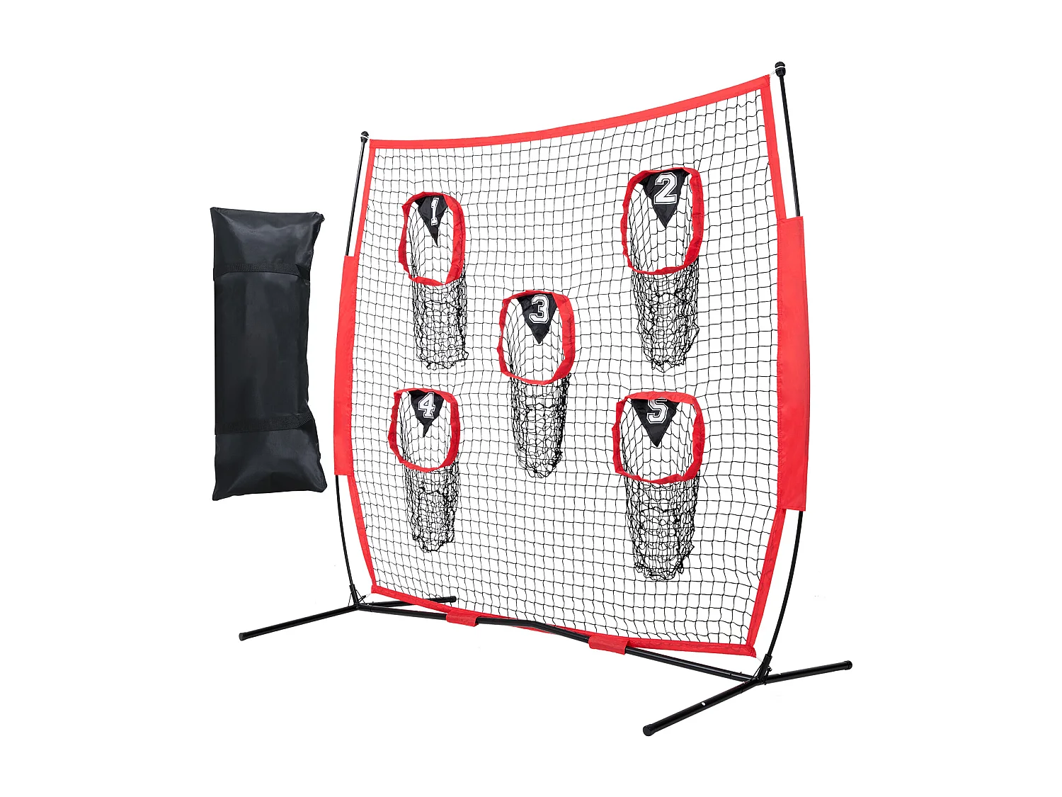 Filet de Lancer de Football SucceBuy Portable 183 x 183CM pour Améliorer La Précision du QB, Rouge