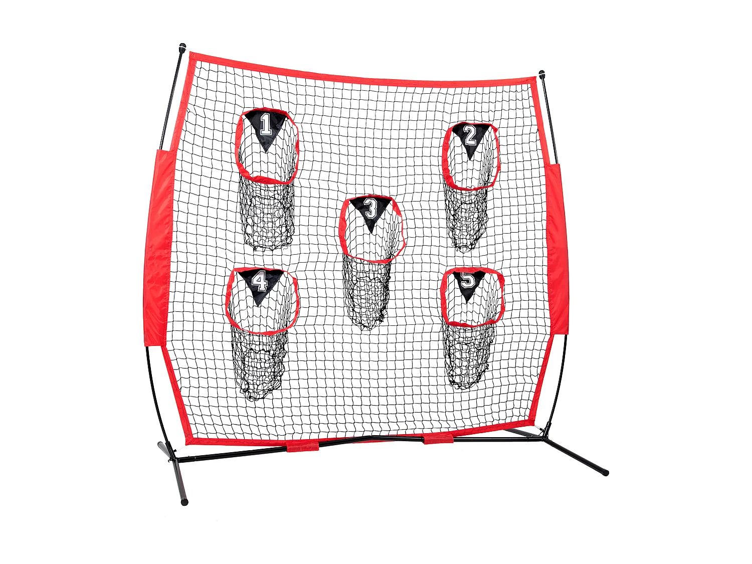 Filet de Lancer de Football SucceBuy Portable 183 x 183CM pour Améliorer La Précision du QB, Rouge