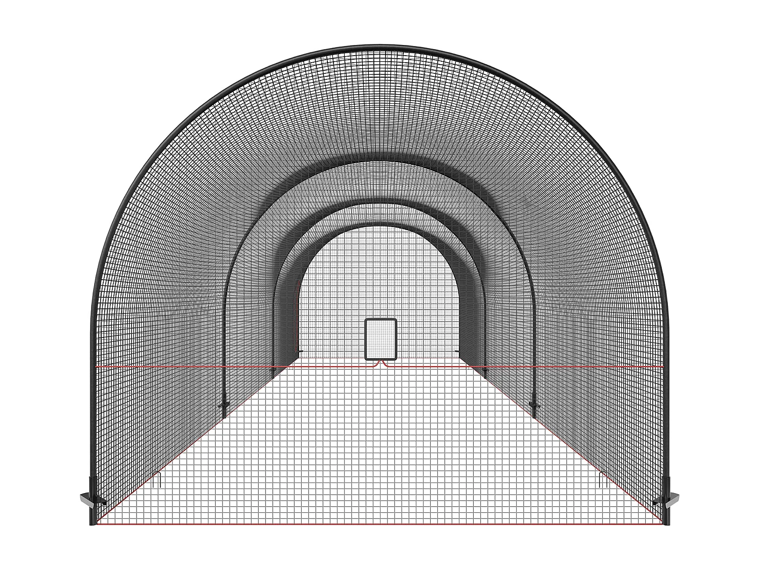Cage de Baseball et Softball SucceBuy 1006cm, Cage d'Entraînement Portable avec Sac de Transport, Cage de Lancer Fermée Robuste pour l'Entraînement