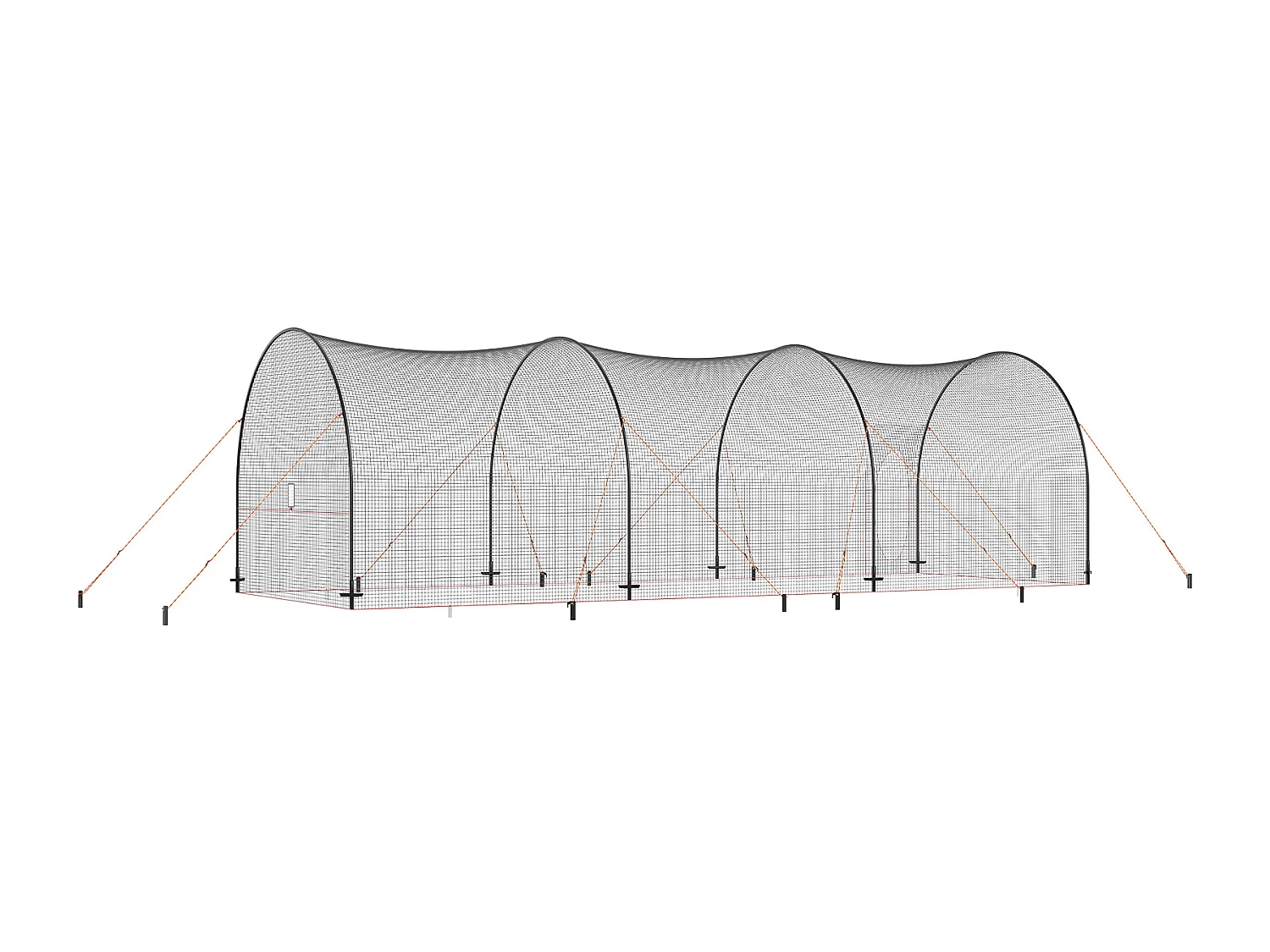 Cage de Baseball et Softball SucceBuy 1006cm, Cage d'Entraînement Portable avec Sac de Transport, Cage de Lancer Fermée Robuste pour l'Entraînement