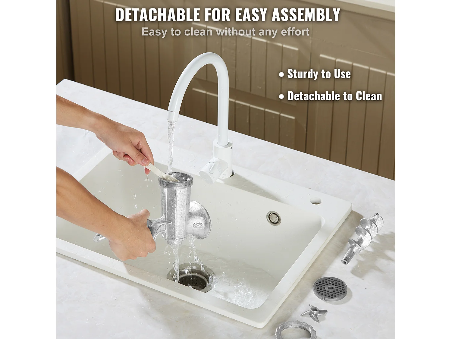 Tritacarne Manuale SucceBuy, In Ghisa Robusta Con Morsetto Da Tavolo In Acciaio