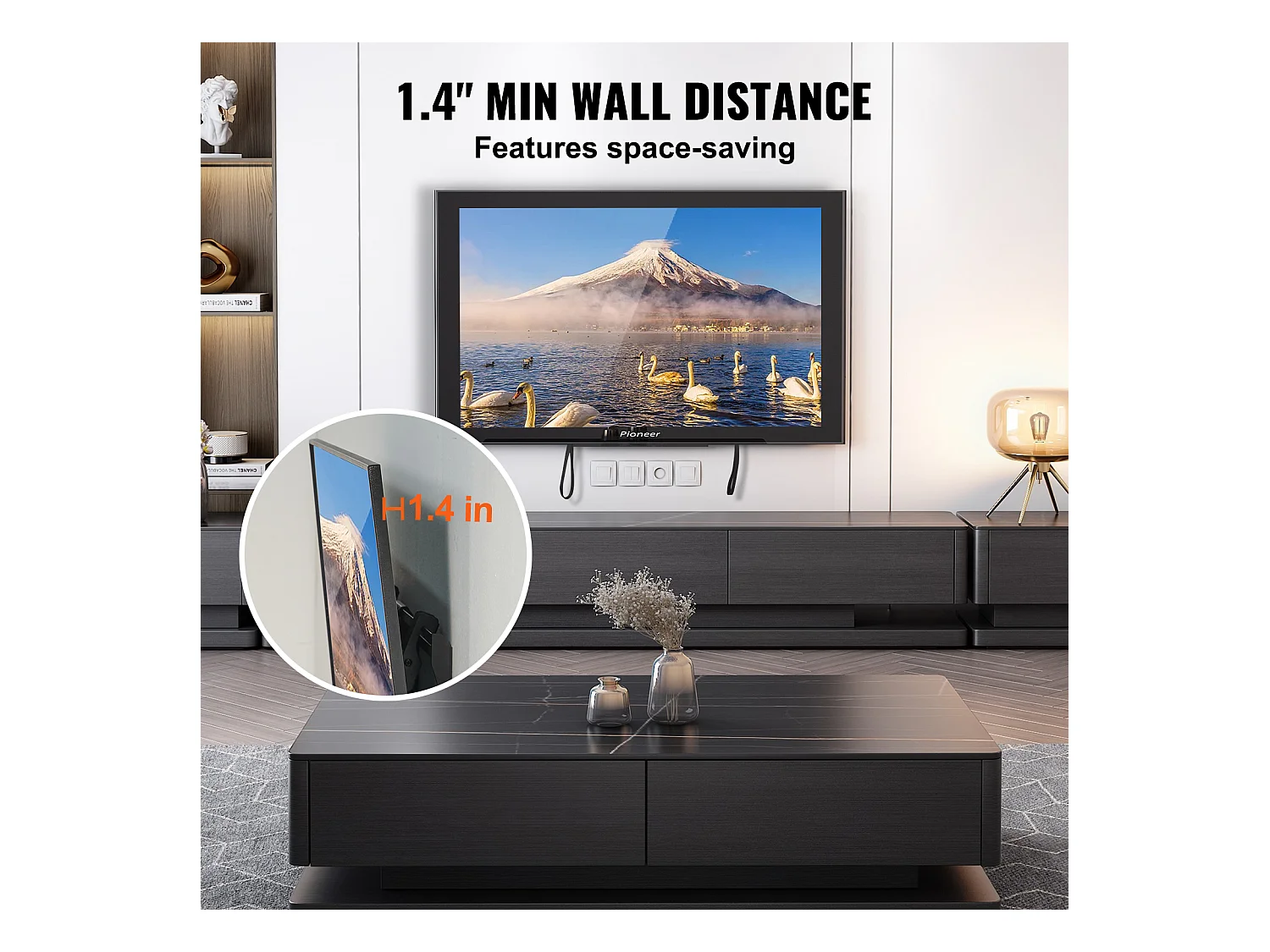 Wandhalter Universeller SucceBuy, für Flachbildschirm-TV, Kompatibel mit Fernsehern von 94 bis 178 cm