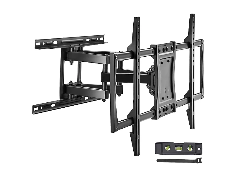Support Mural TV à Mouvement Complet SucceBuy, pour Téléviseurs de 94 à 191cm, 4 Bras Articulés
