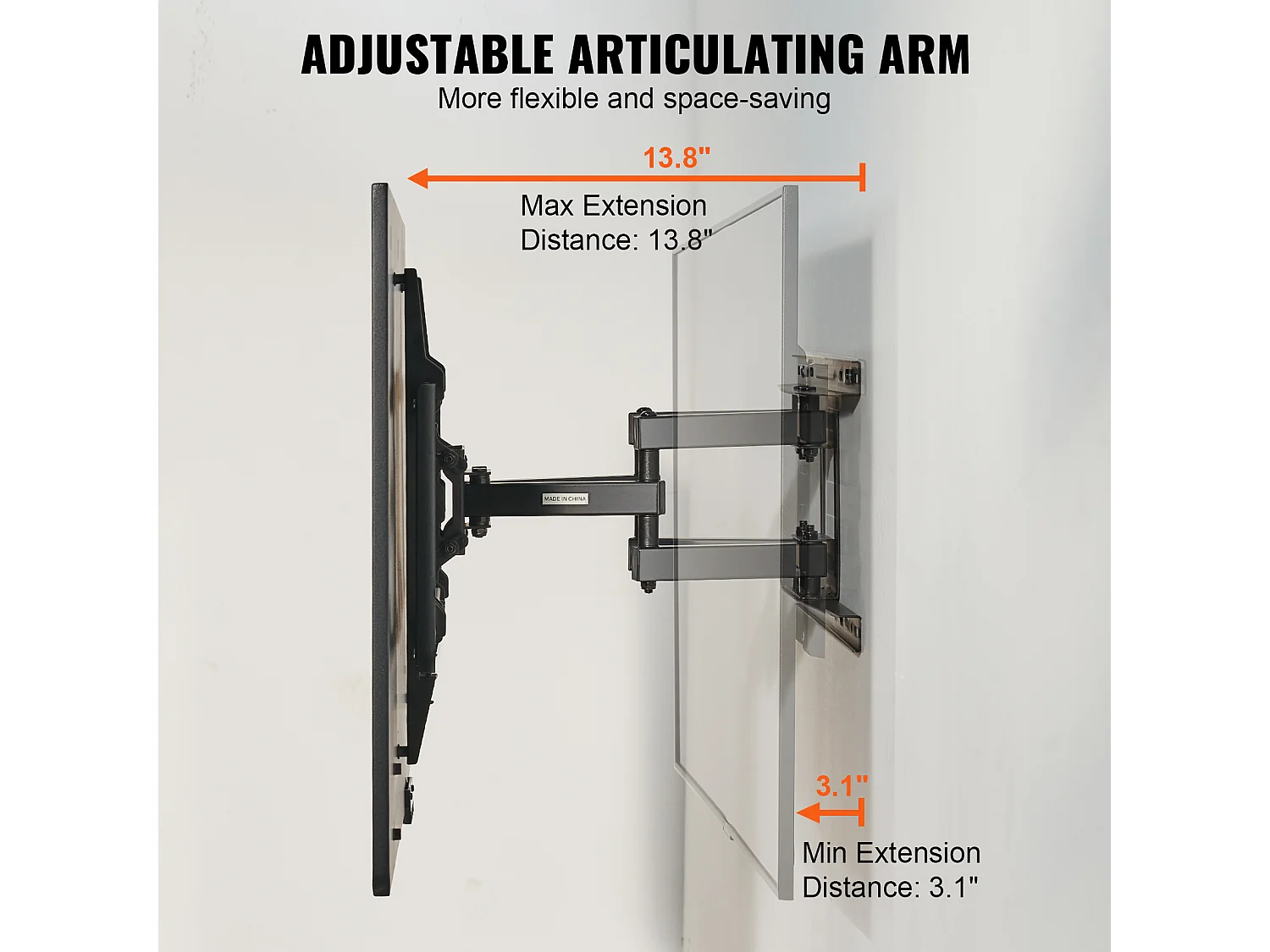 Kastwandtitel met Volledige Beweging SucceBuy, voor Televisies van 94 tot 191cm, 4 Gekoppelde Armen