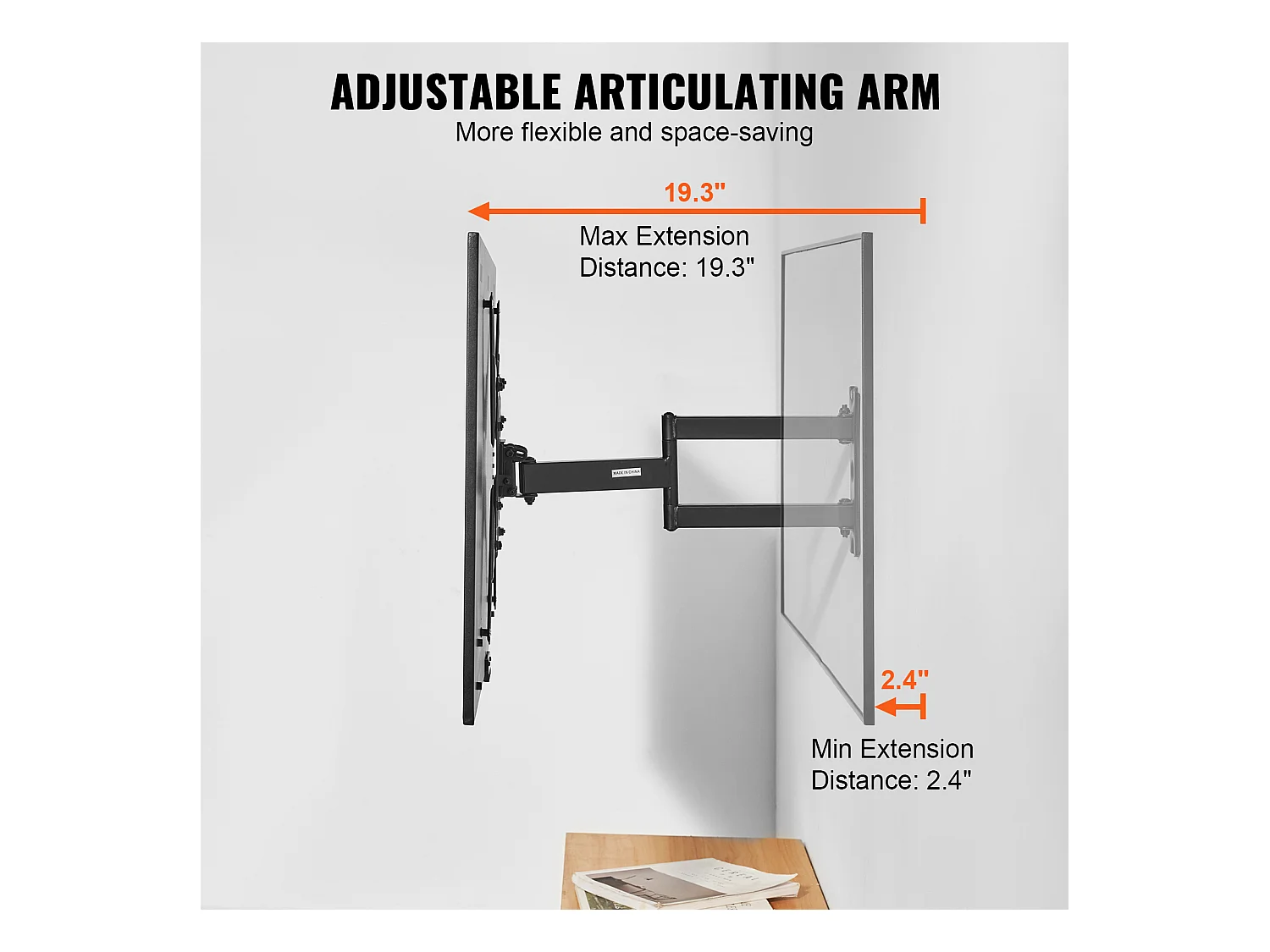 Wieżańca Ścienna do Telewizora z Pełnym Ruchu Artykulowanym SucceBuy, dla EKRANÓW o rozmiarze 66–140 cm
