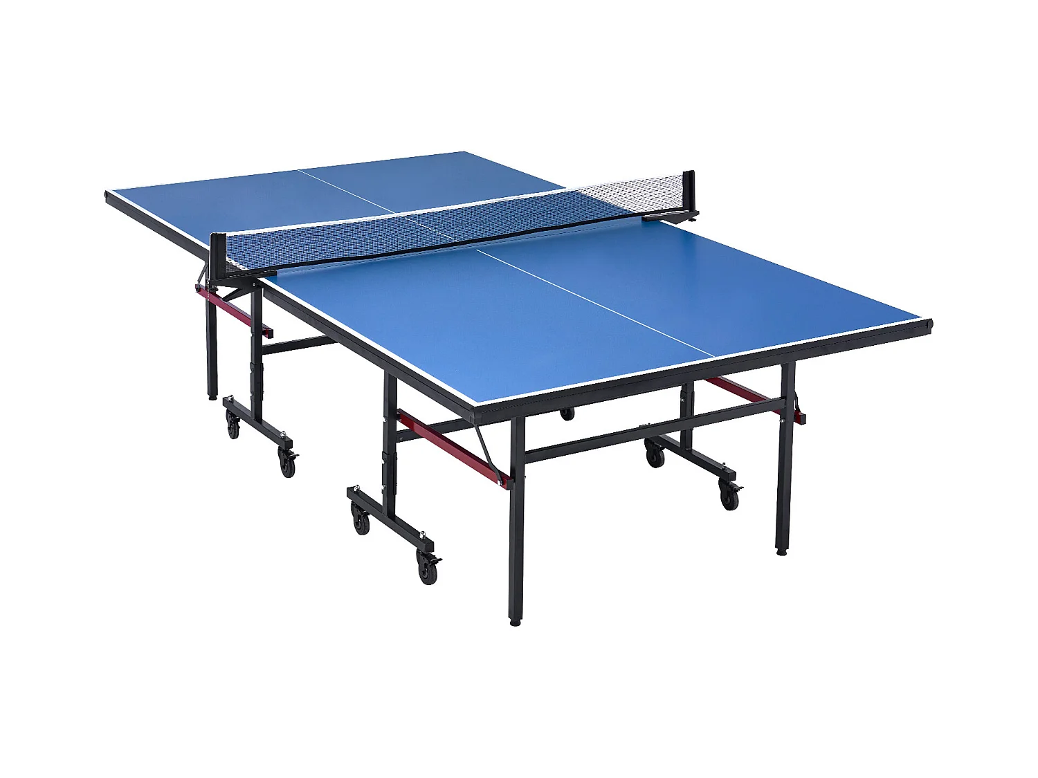 Table de Ping-Pong SucceBuy, Tennis de Table Professionnel, MDF d'Intérieur, Pliable avec Filet à Serrage Rapide, Roues Verrouillables