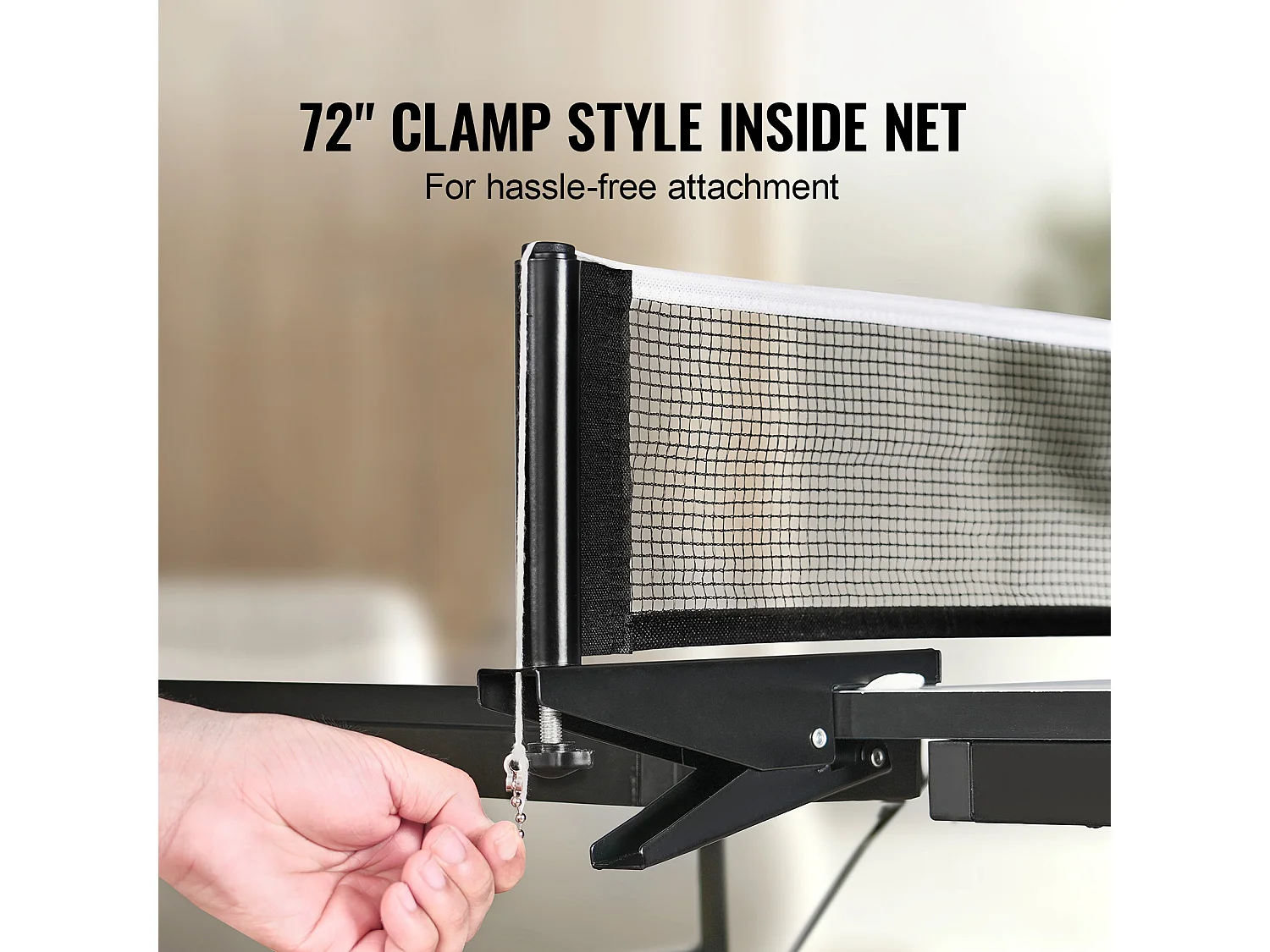 Mesa de Ping-Pong SucceBuy, Tênis de Mesa Profissional, MDF de Interior, Dobrável com Rede de Aperto Rápido, Rodas Bloqueáveis