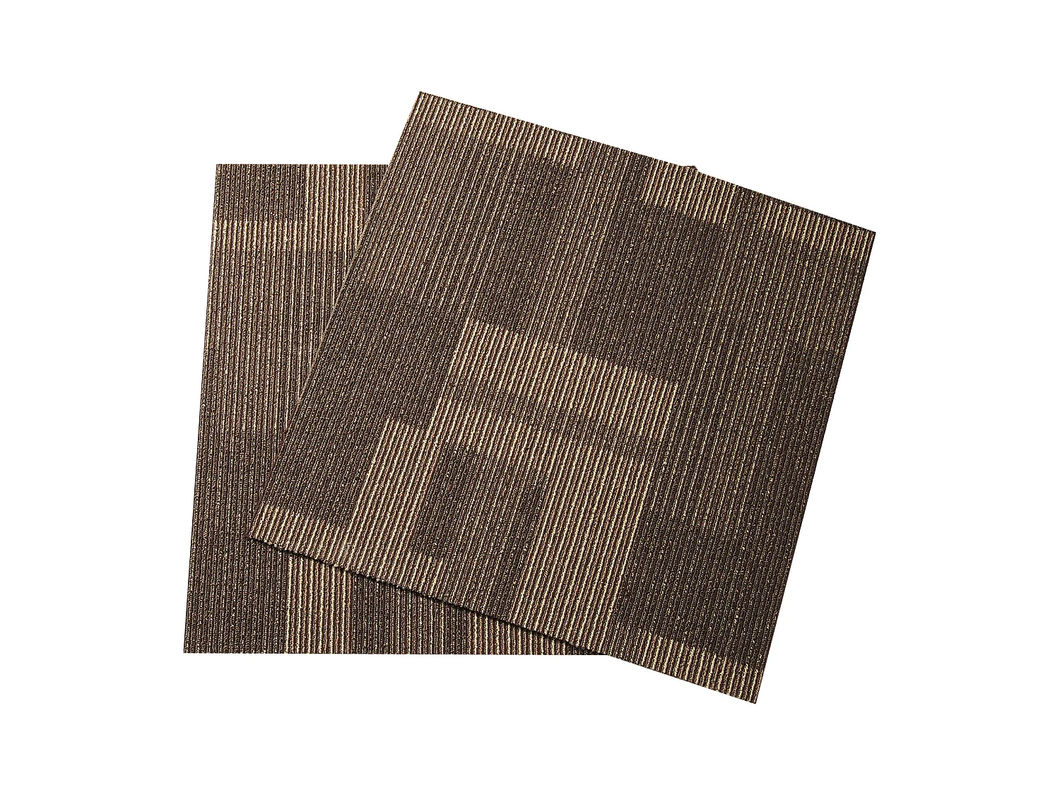 Tapis SucceBuy Dalles de Moquette 24 Pièces 60.96 x 60.96cm Carrés avec Rembourrage Attaché DIY - Marron Mélangé