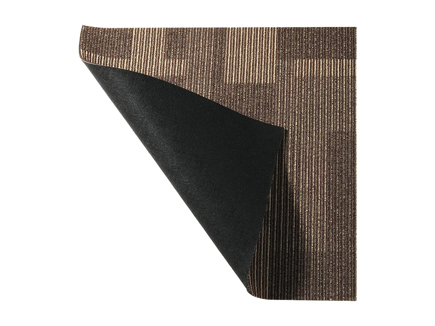 Tapis SucceBuy Dalles de Moquette 24 Pièces 60.96 x 60.96cm Carrés avec Rembourrage Attaché DIY - Marron Mélangé