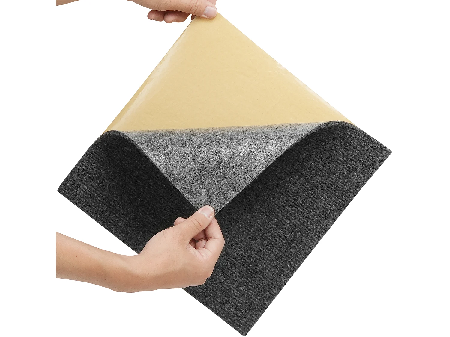 Teppichfliesen Selbstklebend SucceBuy 30,48 x 30,48 cm – Dunkelgrau