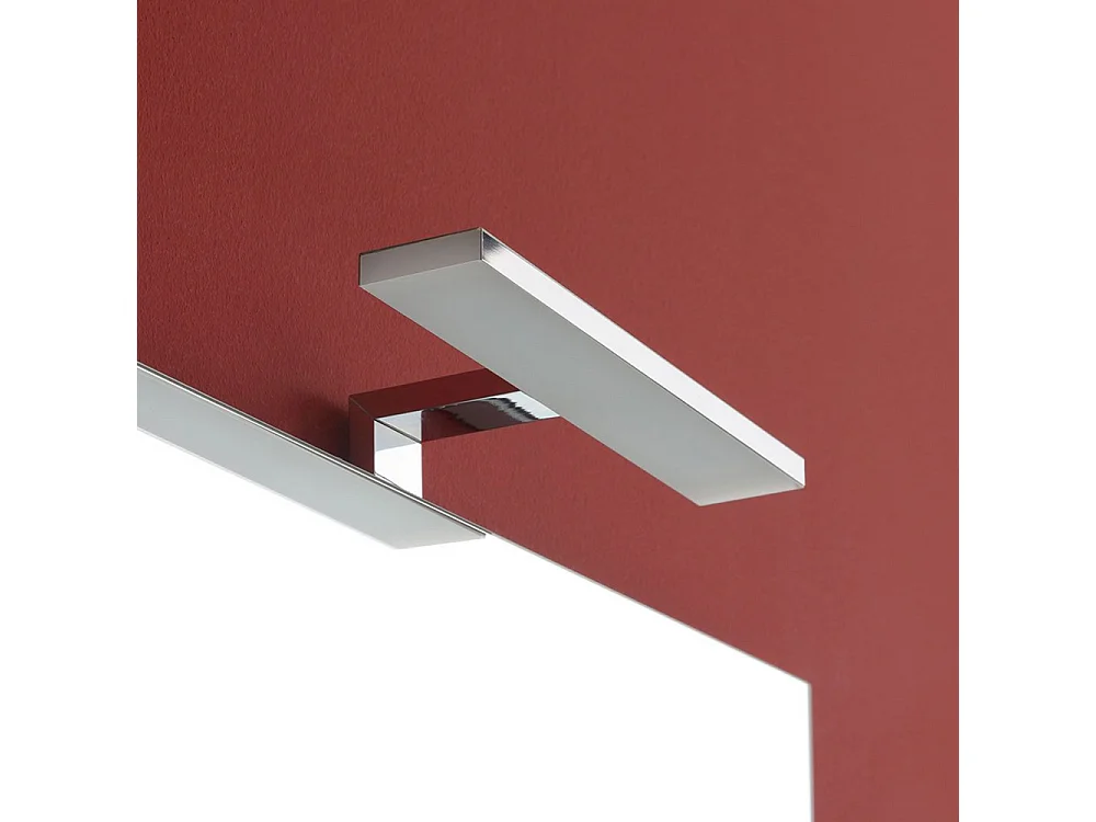 Mueble de baño blanco "Hydra" 60 cm suspendido con 2 puertas con lavabo y espejo