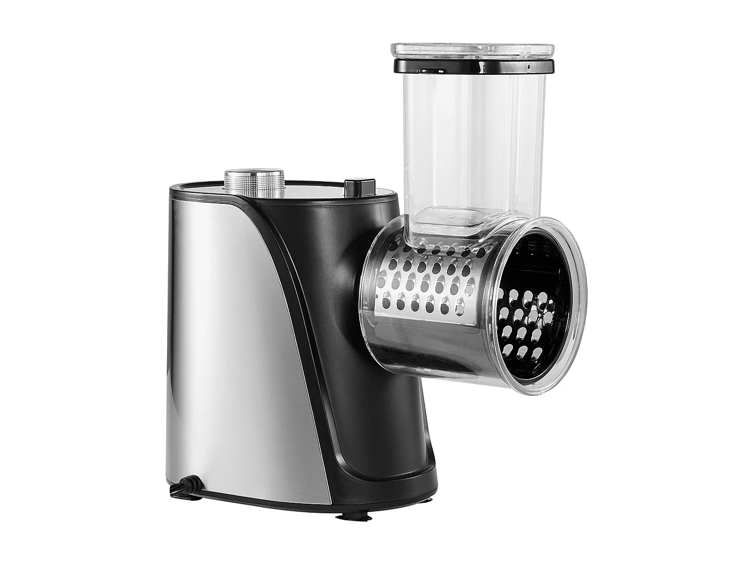 Râpe à Fromage Électrique SucceBuy 250 W, Machine à Salade, Trancheuse de Légumes, Tireur de Salade avec 5 Accessoires