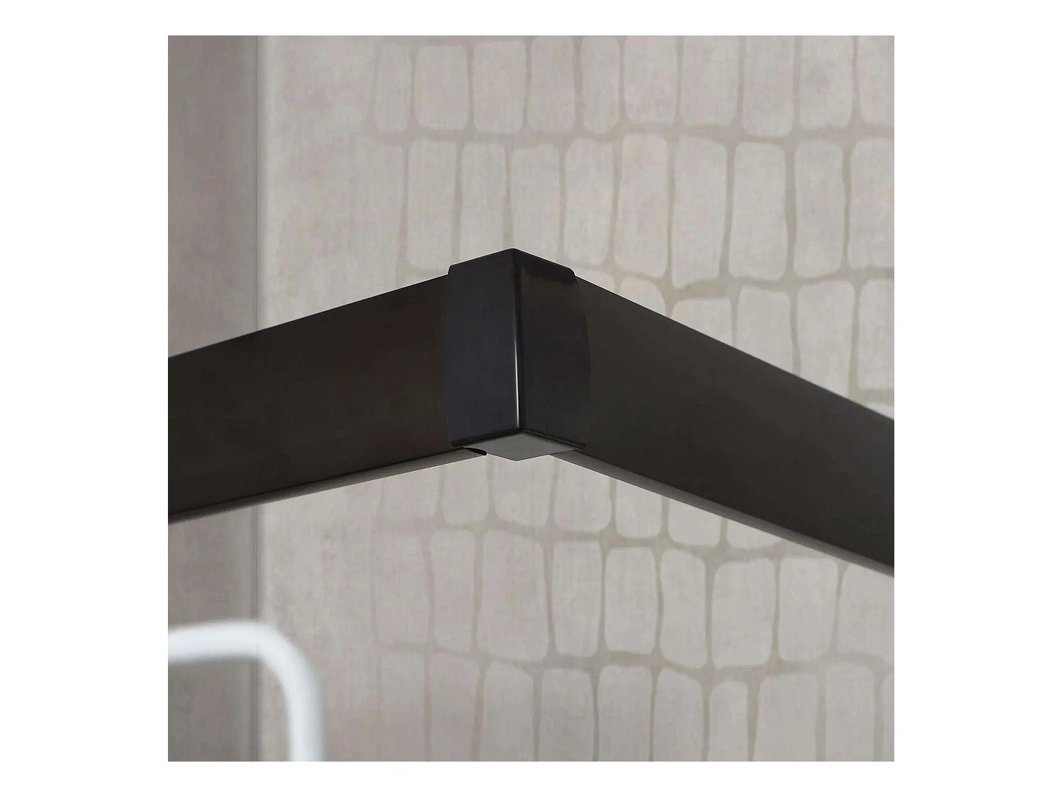 Cabine de douche carrée « Cielo » en verre transparent avec profil noir mat cm 90x90 190 h