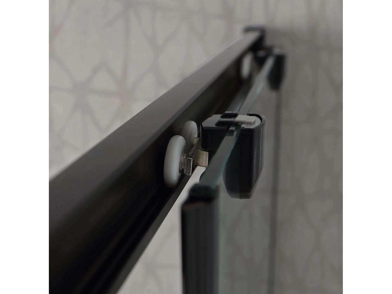 Kabina prysznicowa kwadratowa "Cielo" ze szkła transparentnego z matowym czarnym profilem cm 90x90 190 h