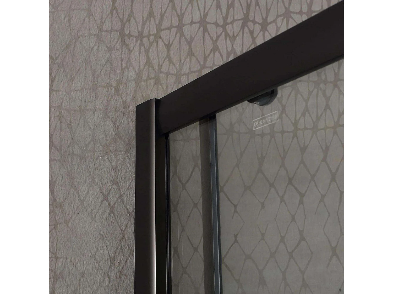 Kabina prysznicowa kwadratowa "Cielo" ze szkła transparentnego z matowym czarnym profilem cm 90x90 190 h