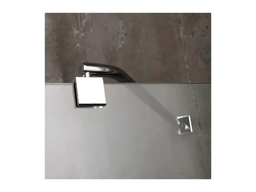 Box doccia semicircolare "Lion" in cristallo senza telaio cm 80x80 190h