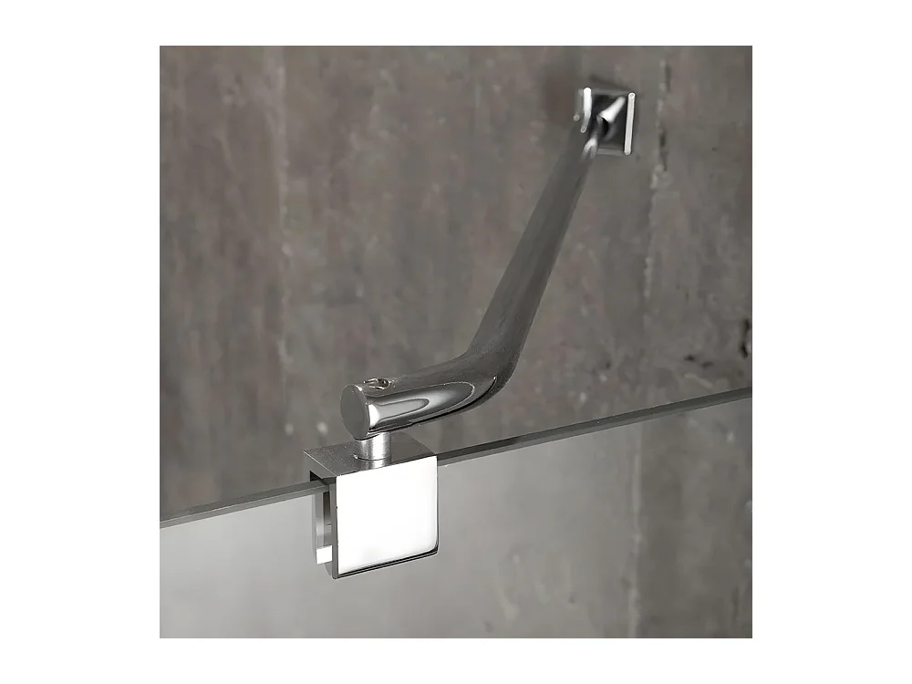 Box doccia semicircolare "Lion" in cristallo senza telaio cm 80x80 190h