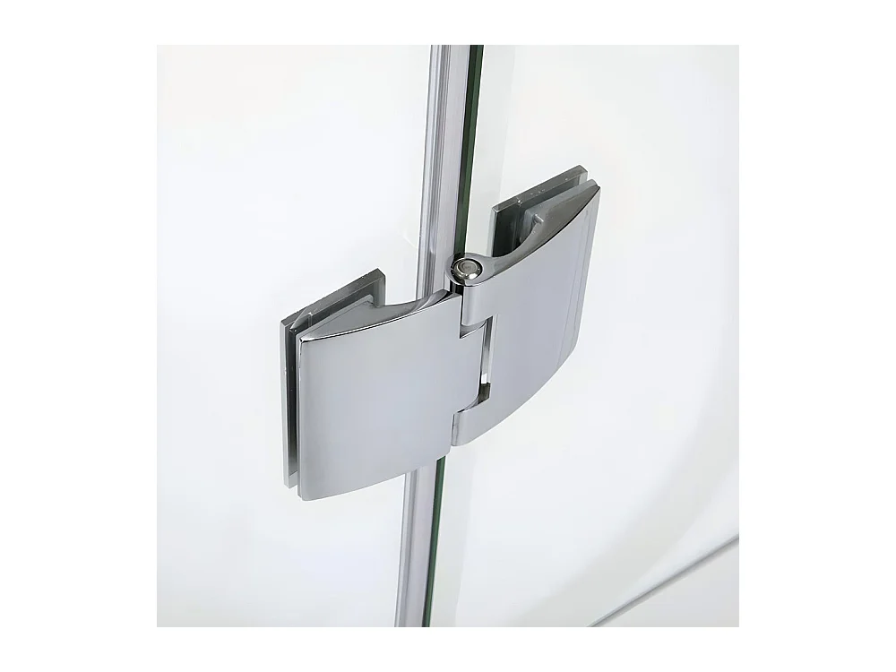 Box doccia semicircolare "Lion" in cristallo senza telaio cm 80x80 190h