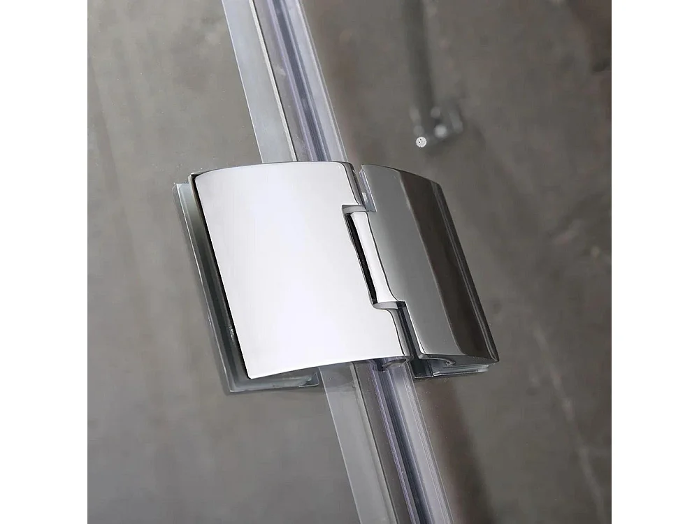 Box doccia semicircolare "Lion" in cristallo senza telaio cm 80x80 190h