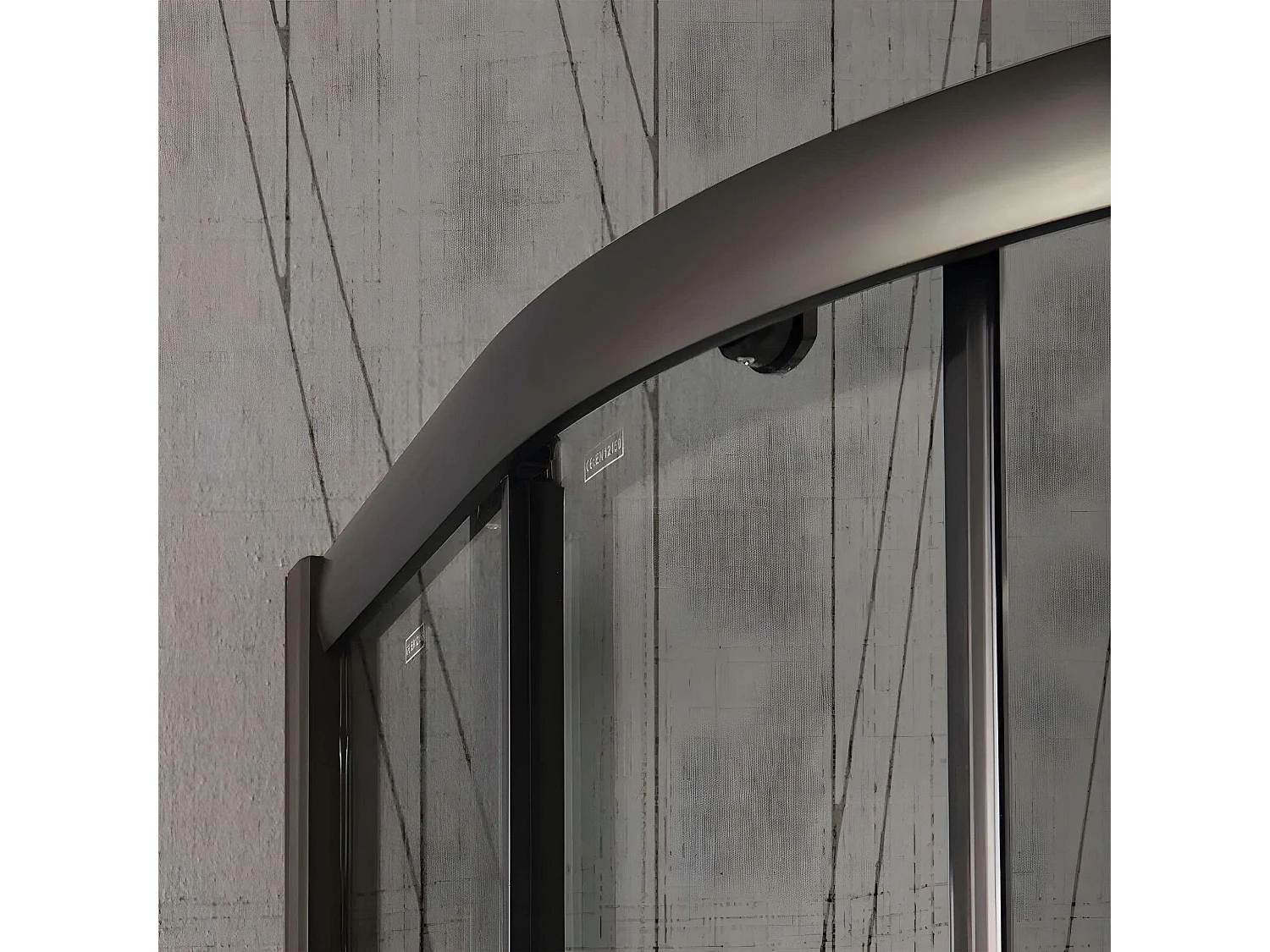 Kabina prysznicowa półokrągła "Cielo" ze szkła transparentnego i profilu matowego czarnego cm 80x80 190 h