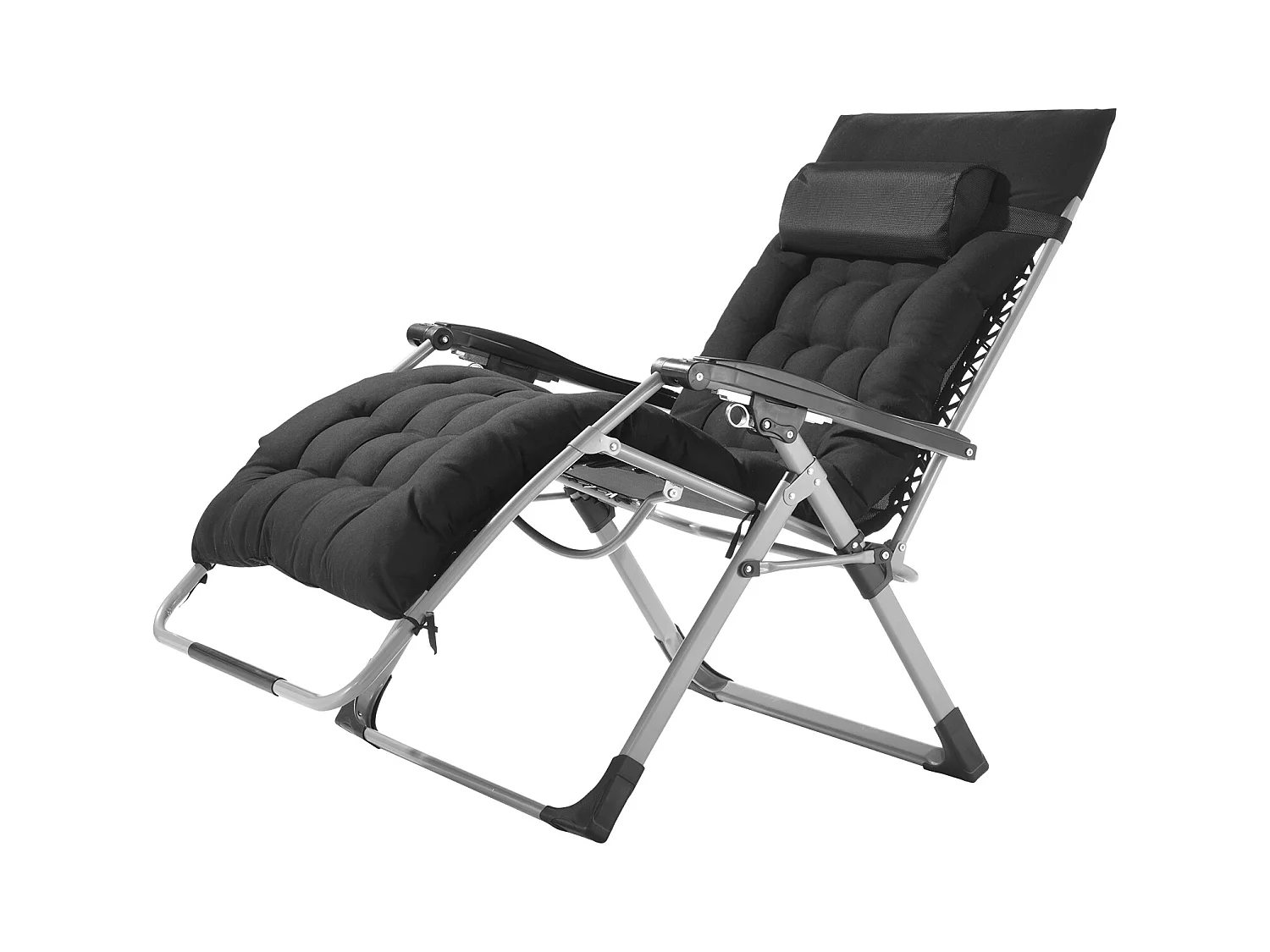 Bain de Soleil SucceBuy Chaise Zéro Gravité 83cm pour Intérieur et Extérieur avec Coussin et Porte-Gobelet