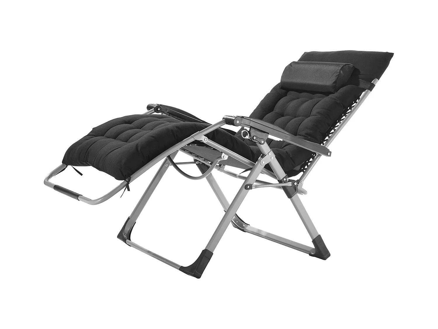 Bain de Soleil SucceBuy Chaise Zéro Gravité 83cm pour Intérieur et Extérieur avec Coussin et Porte-Gobelet