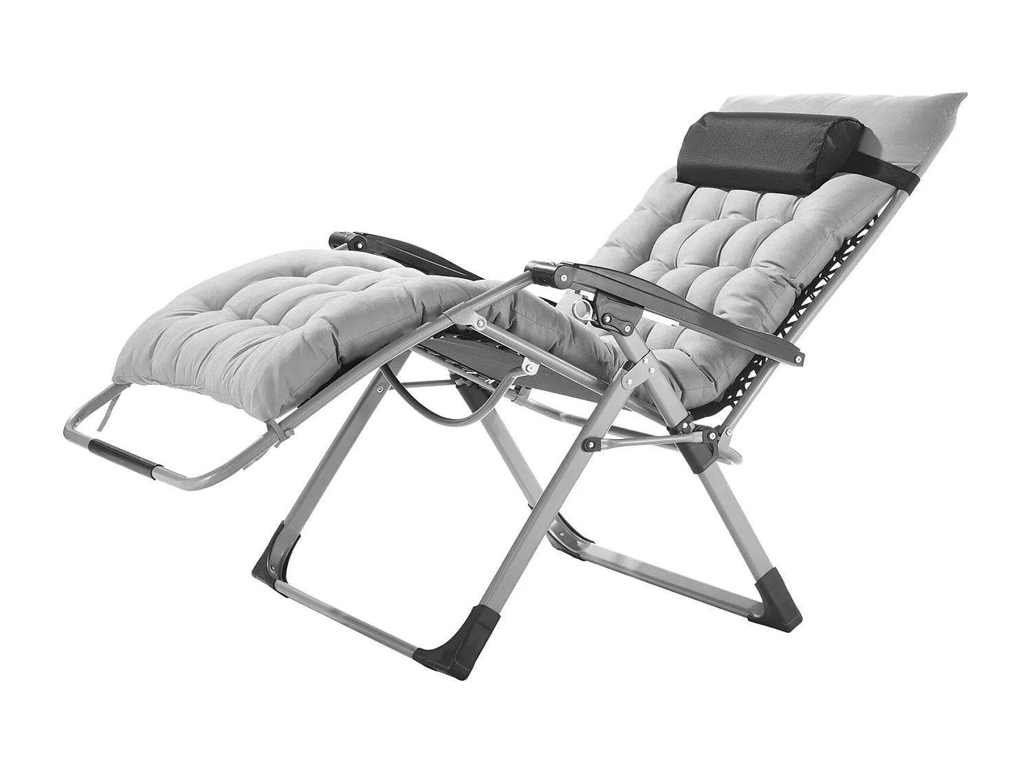 Tumbona Reclinable SucceBuy Tumbona Reclinable de 83 cm con Gravedad Cero, para Interior y Exterior, Color Gris
