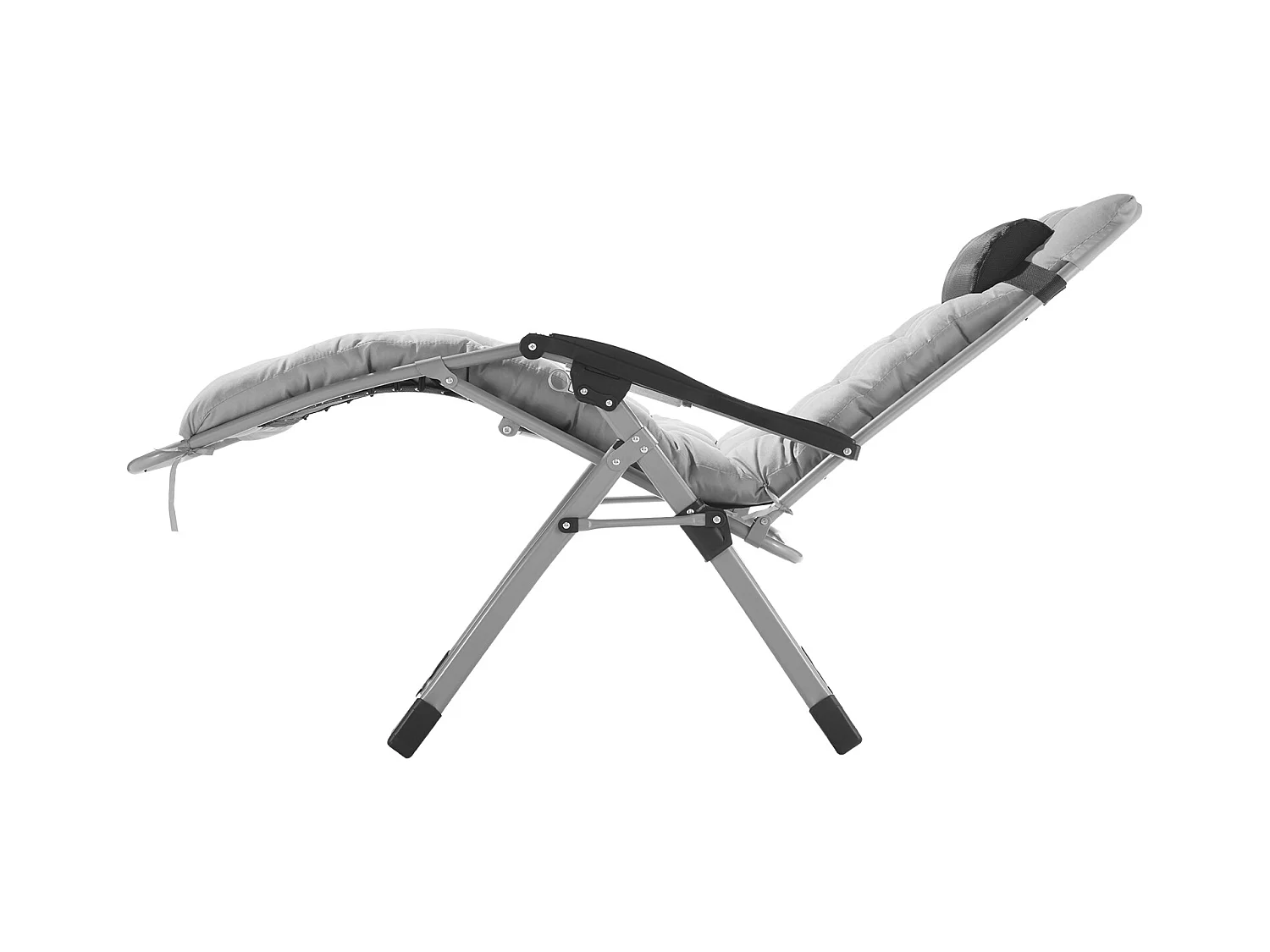 Bain de Soleil SucceBuy Chaise Longue Inclinable Zero Gravity de 66 cm pour une Utilisation en Intérieur et en Extérieur Gris