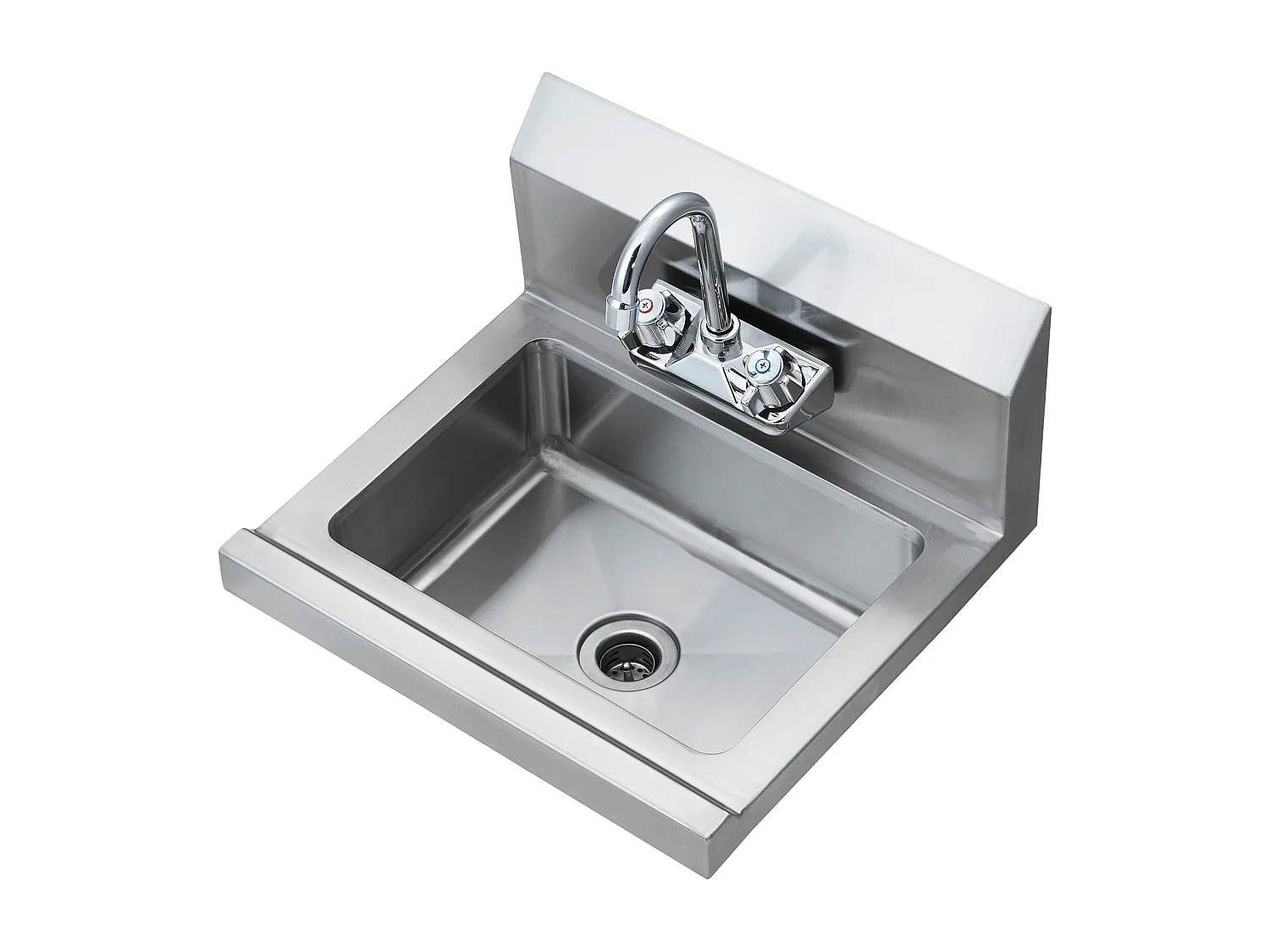 Edelstahl-Waschbecken SucceBuy, 43 x 33cm, NSF-zertifiziert, Wandmontage, für Restaurant