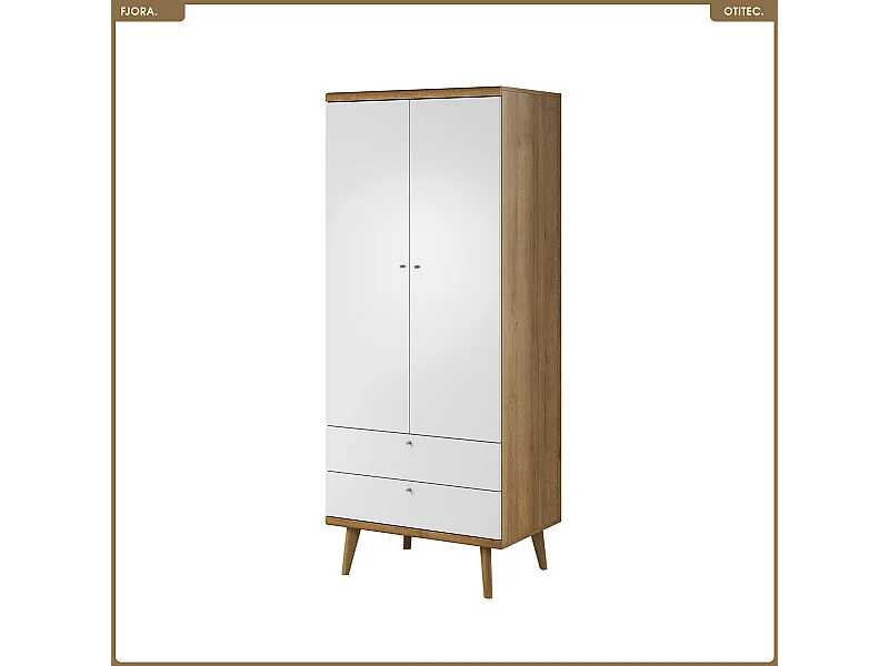 Armoire - L.80 x H.197 x P.56 cm - FJORA