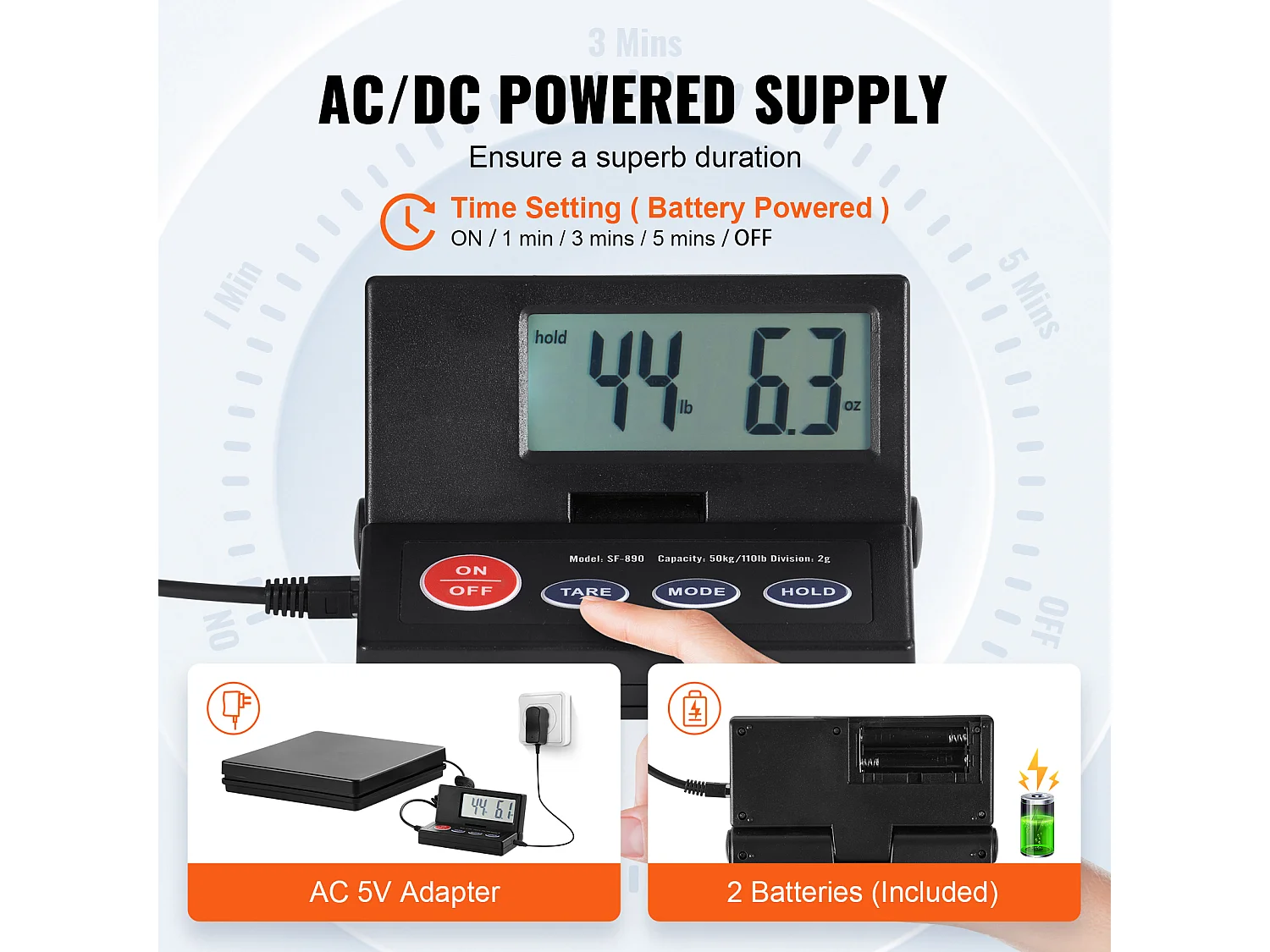 Balance d'Expédition Numérique SucceBuy Balance d'Expédition Numérique 49.89 kg x 1.98 g avec Écran LCD
