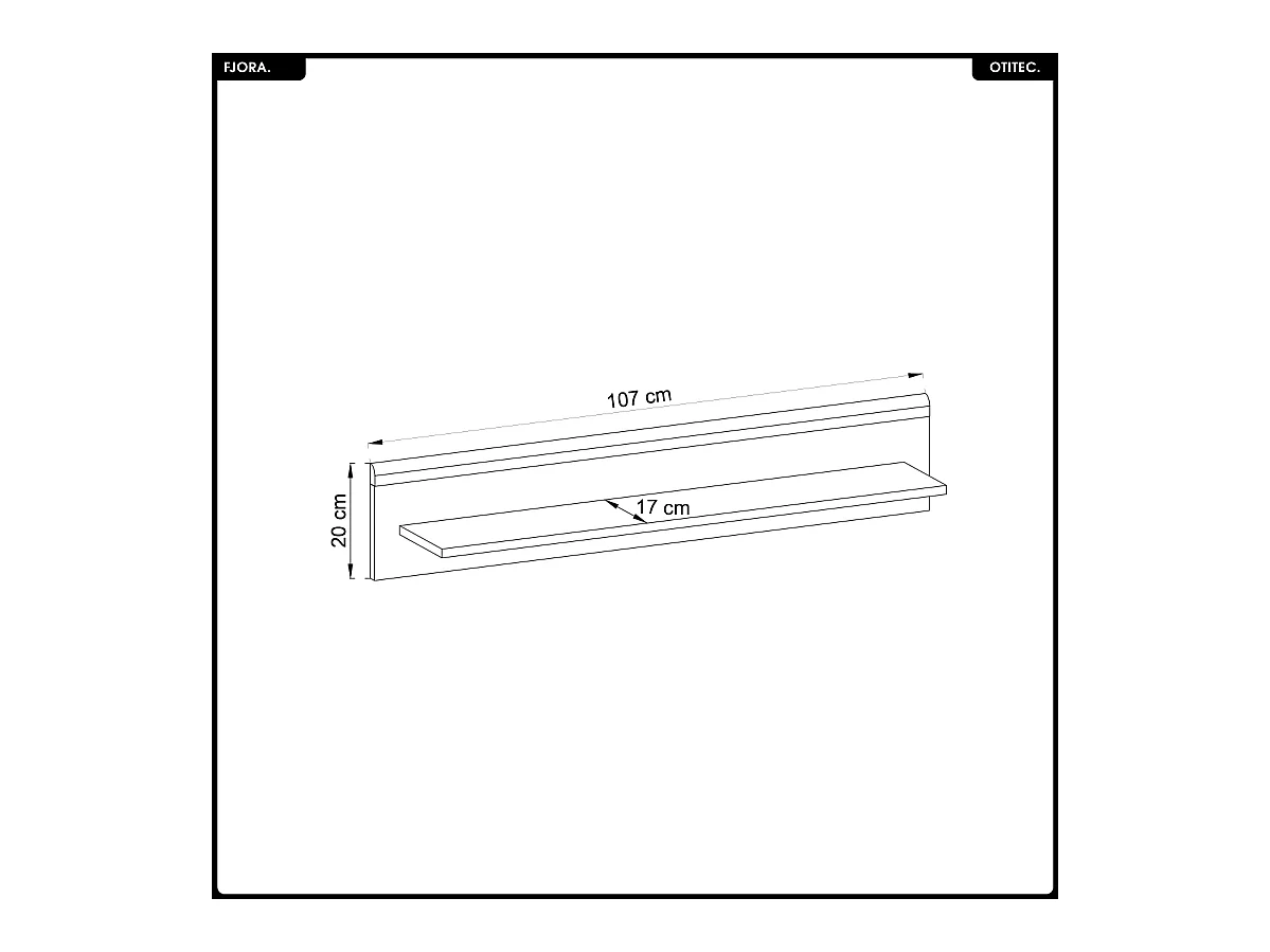 Étagère murale - L.107 x H.20 x P.19 cm - FJORA