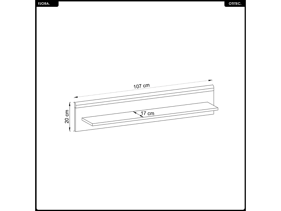 Étagère murale - L.107 x H.20 x P.19 cm - FJORA