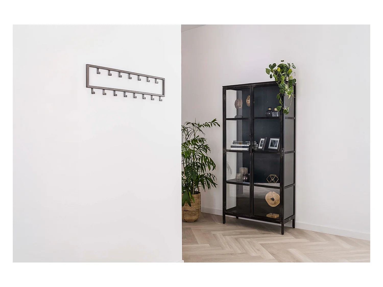 Portemanteau mural - Gris métal - LEONOR