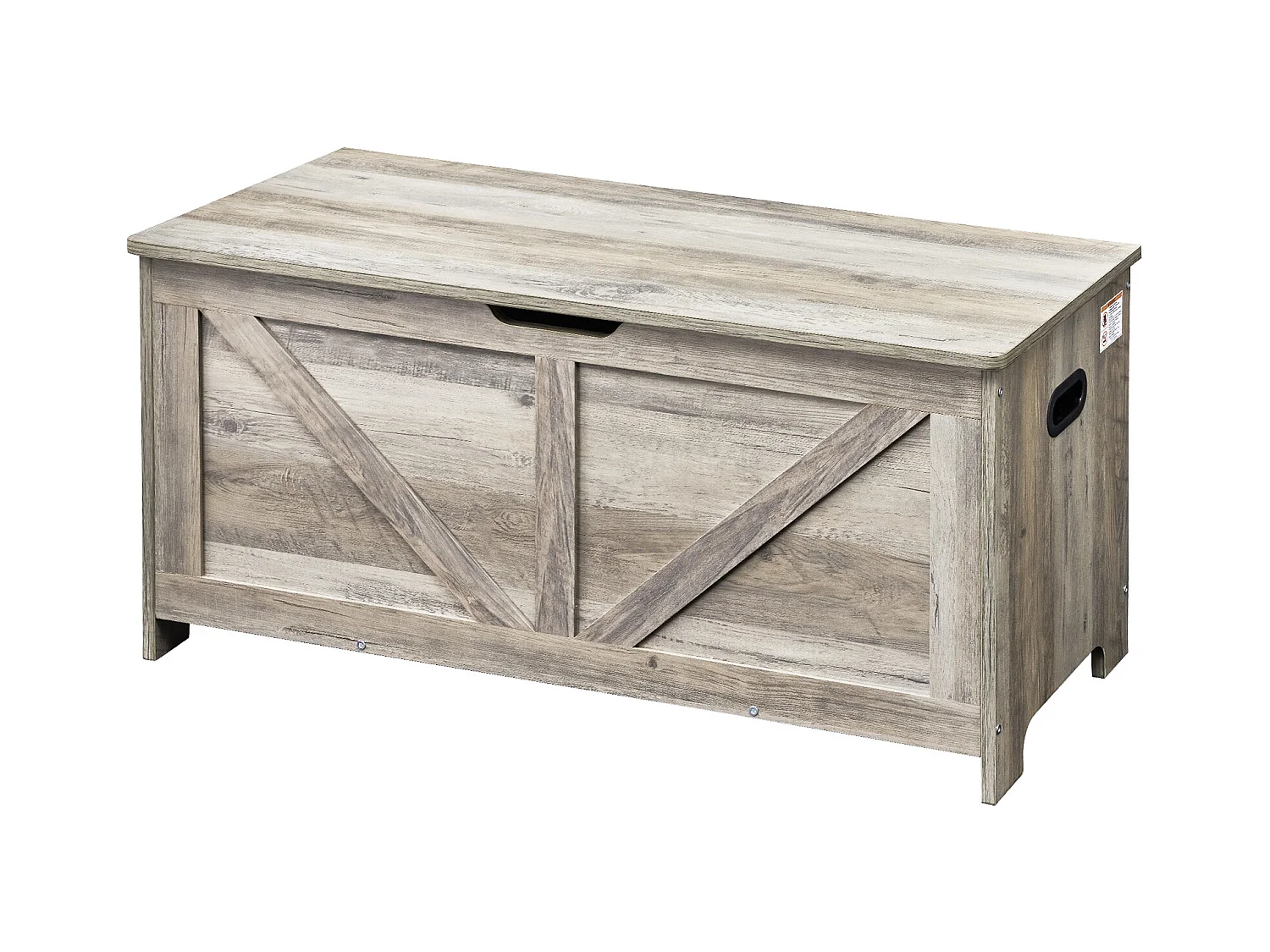 Banco de Almacenamiento SucceBuy para Juguetes para Niños Arca de Juguetes de Madera 99x39,5x48 cm Gris