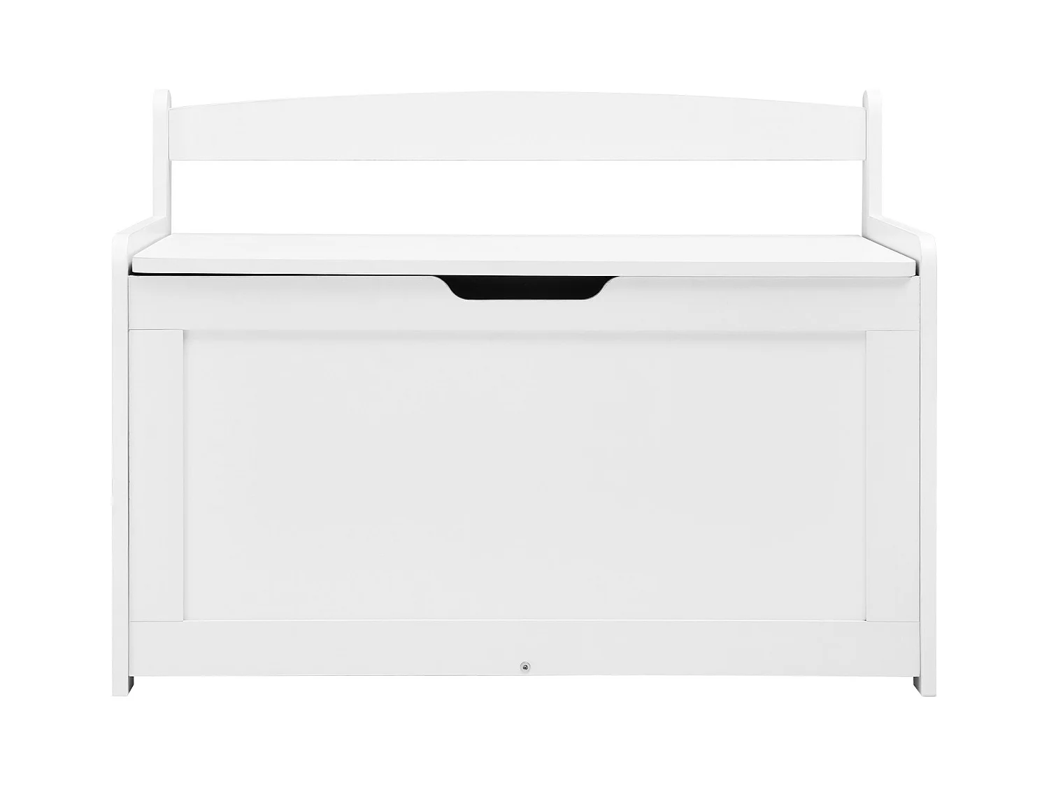 Banc de Rangement SucceBuy pour Jouets pour Enfants Coffre à Jouets en Bois 83x45,5x60,9 cm Blanc