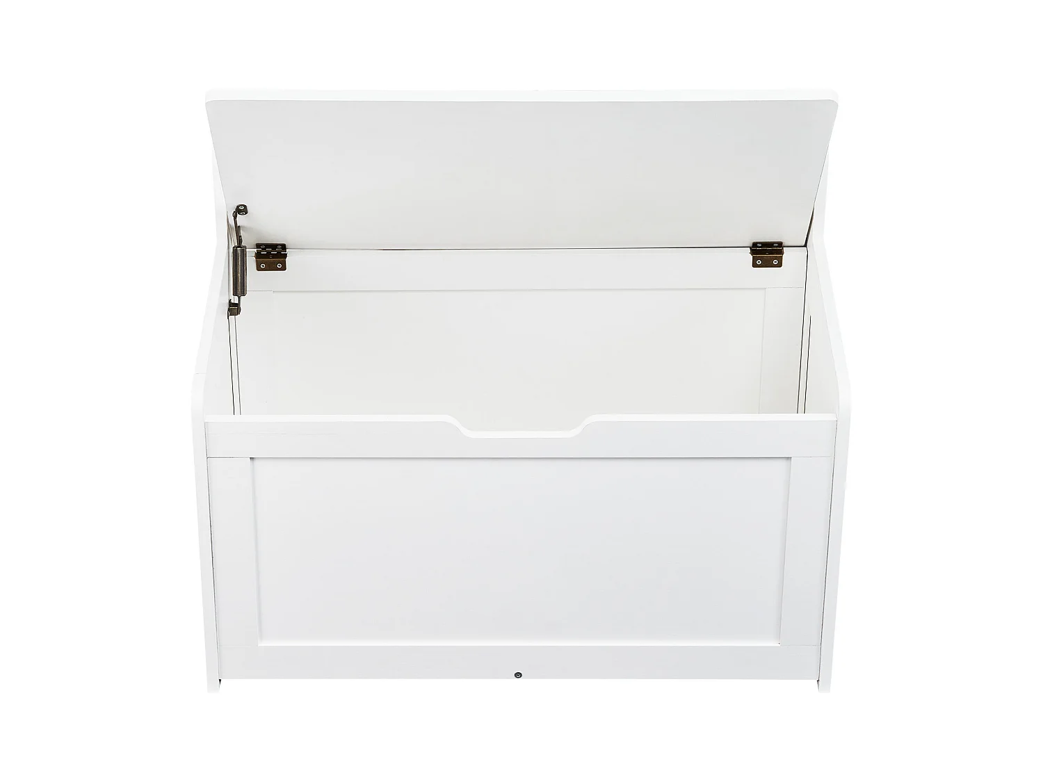 Banc de Rangement SucceBuy pour Jouets pour Enfants Coffre à Jouets en Bois 83x45,5x60,9 cm Blanc