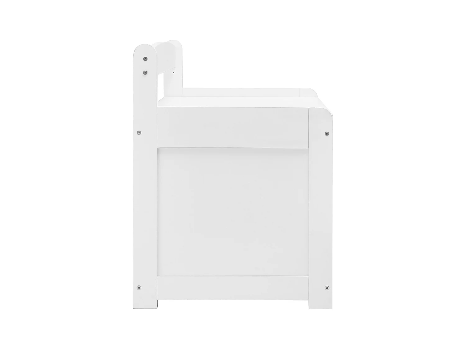 Banc de Rangement SucceBuy pour Jouets pour Enfants Coffre à Jouets en Bois 83x45,5x60,9 cm Blanc