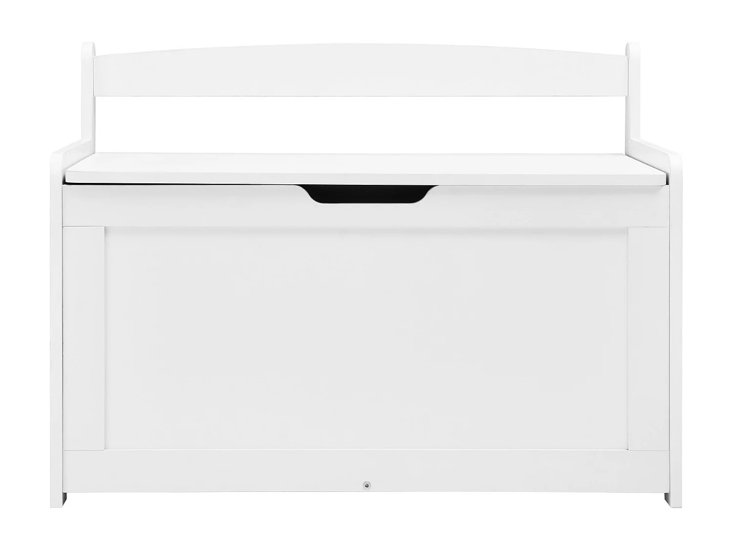 Banc de Rangement SucceBuy pour Jouets pour Enfants Coffre à Jouets en Bois 83x45,5x60,9 cm Blanc