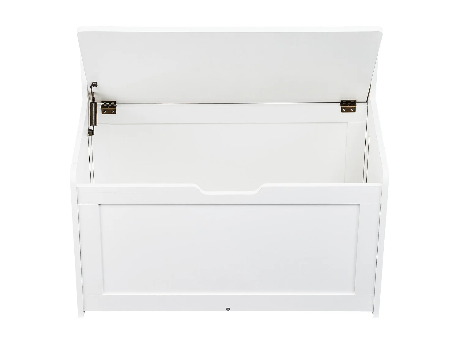 Banc de Rangement SucceBuy pour Jouets pour Enfants Coffre à Jouets en Bois 83x45,5x60,9 cm Blanc