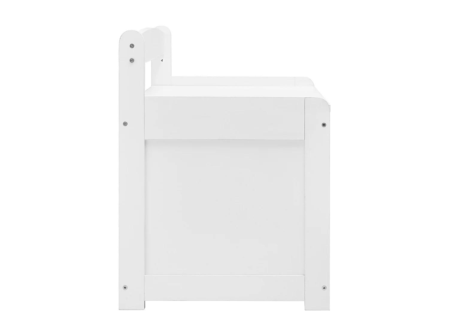 Banc de Rangement SucceBuy pour Jouets pour Enfants Coffre à Jouets en Bois 83x45,5x60,9 cm Blanc