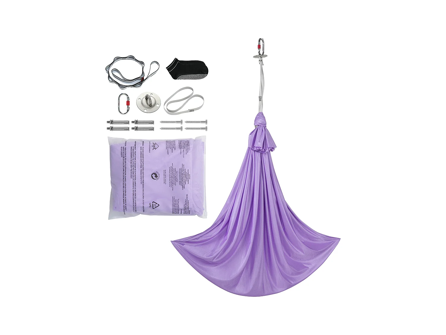 Hamac de Yoga SucceBuy pour Enfants Ayant des Besoins Spéciaux Balançoire Sensorielle pour Autisme Violet