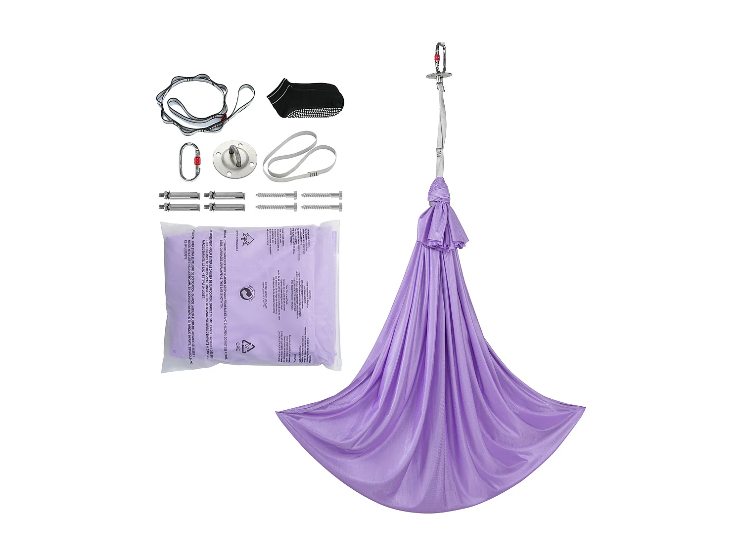 Hamac de Yoga SucceBuy pour Enfants Ayant des Besoins Spéciaux Balançoire Sensorielle pour Autisme Violet