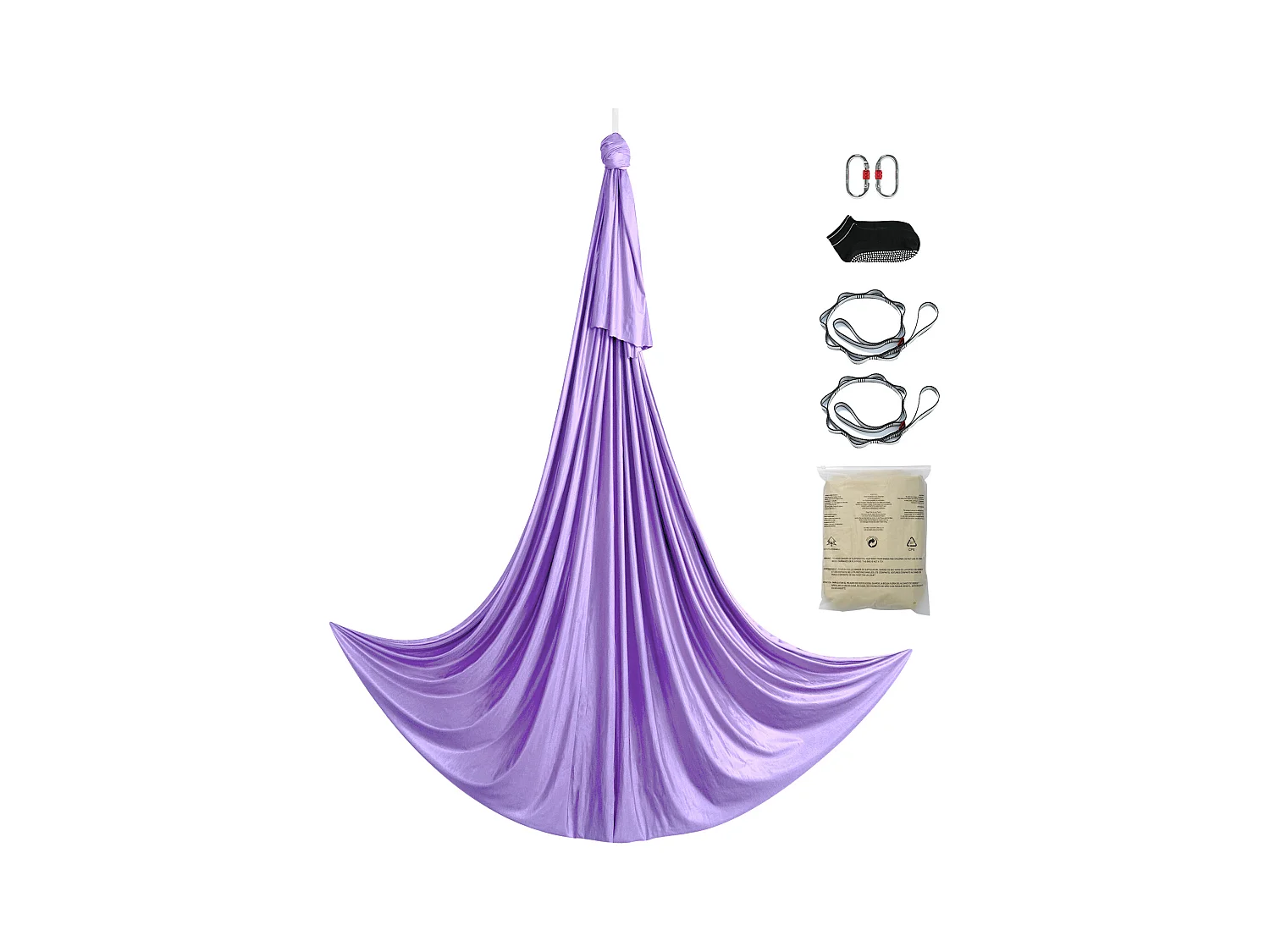Hamac de Yoga SucceBuy, Hamac et Balançoire de Yoga Aérien, 4,4 m, en Nylon, à Suspendre, Inversion, pour Musculation, Fitness, Violet